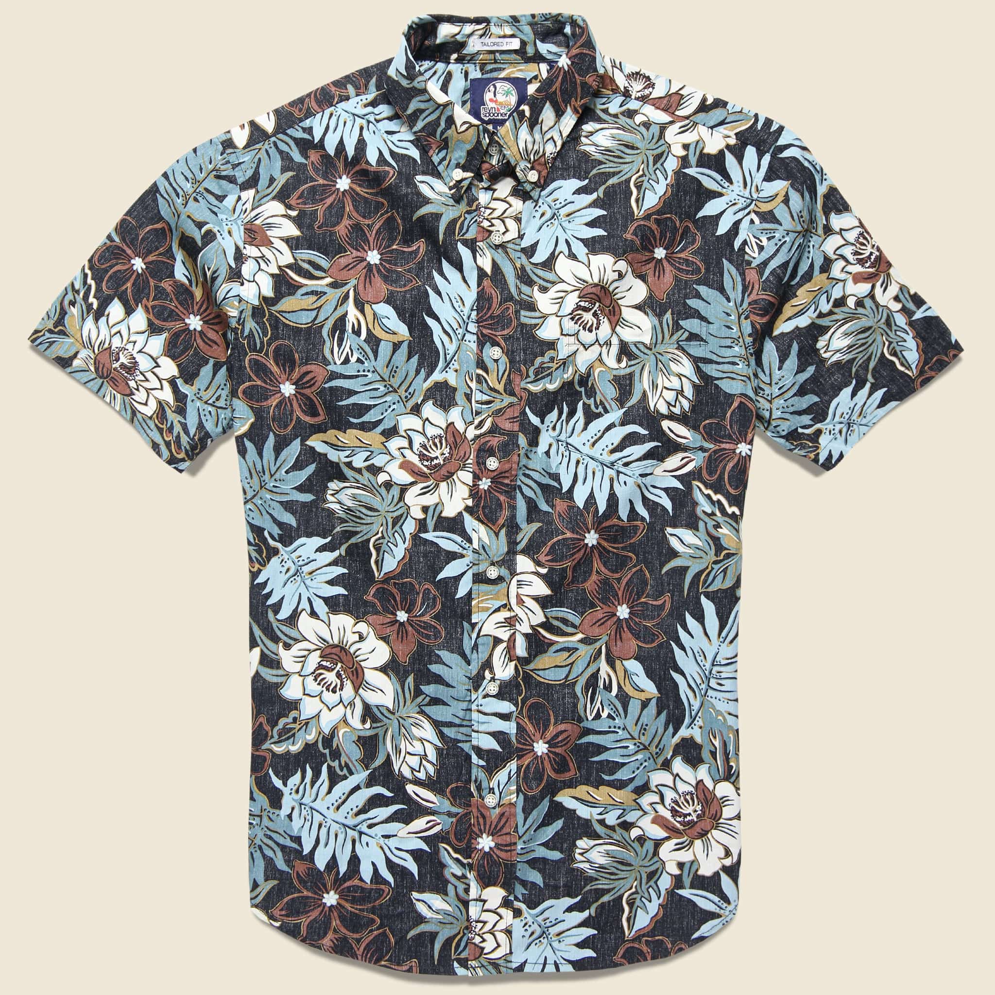 Vintage Hawaiian Floral Shirt - Black
