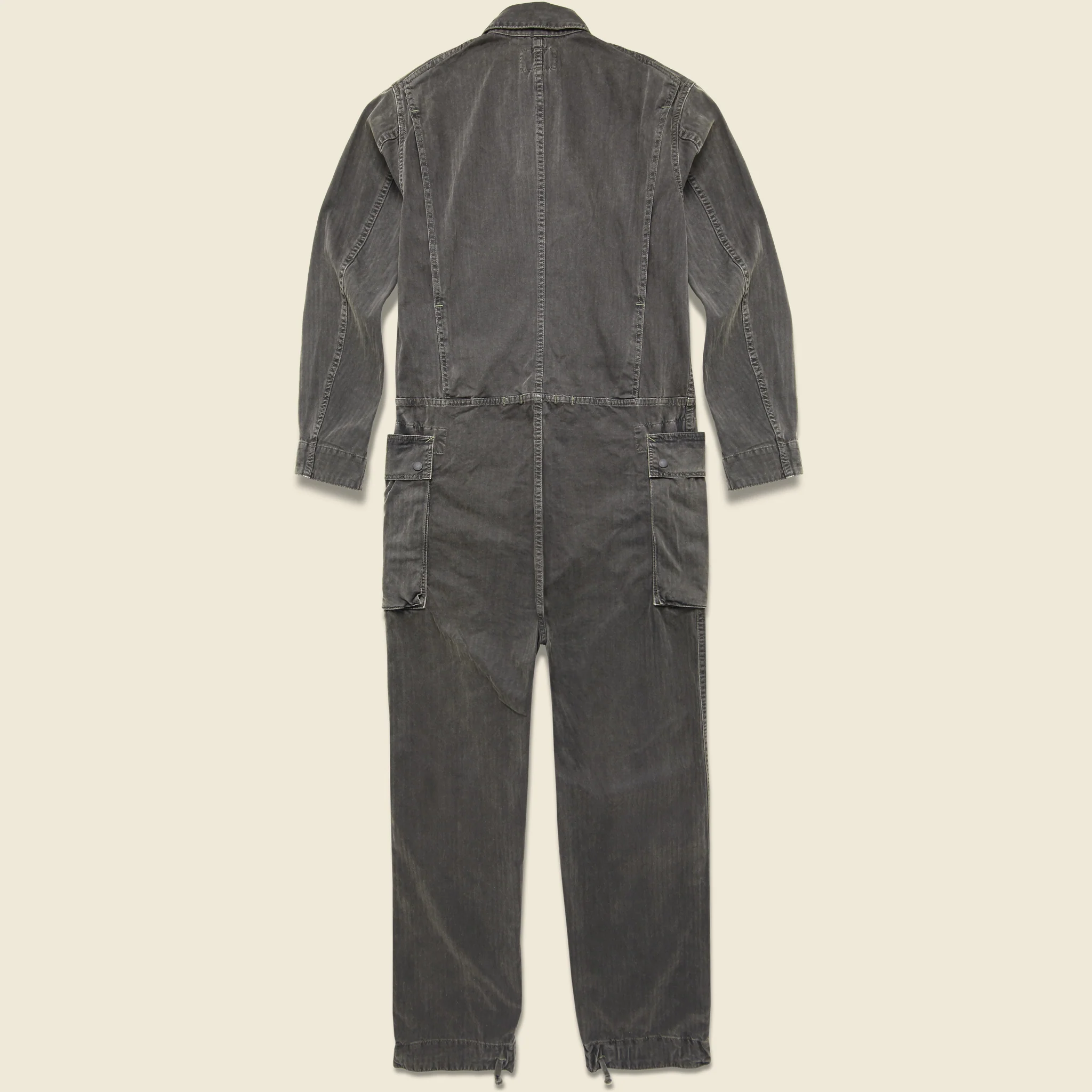 Richardson Cotton Herringbone Coverall - Faded Black - Image 2