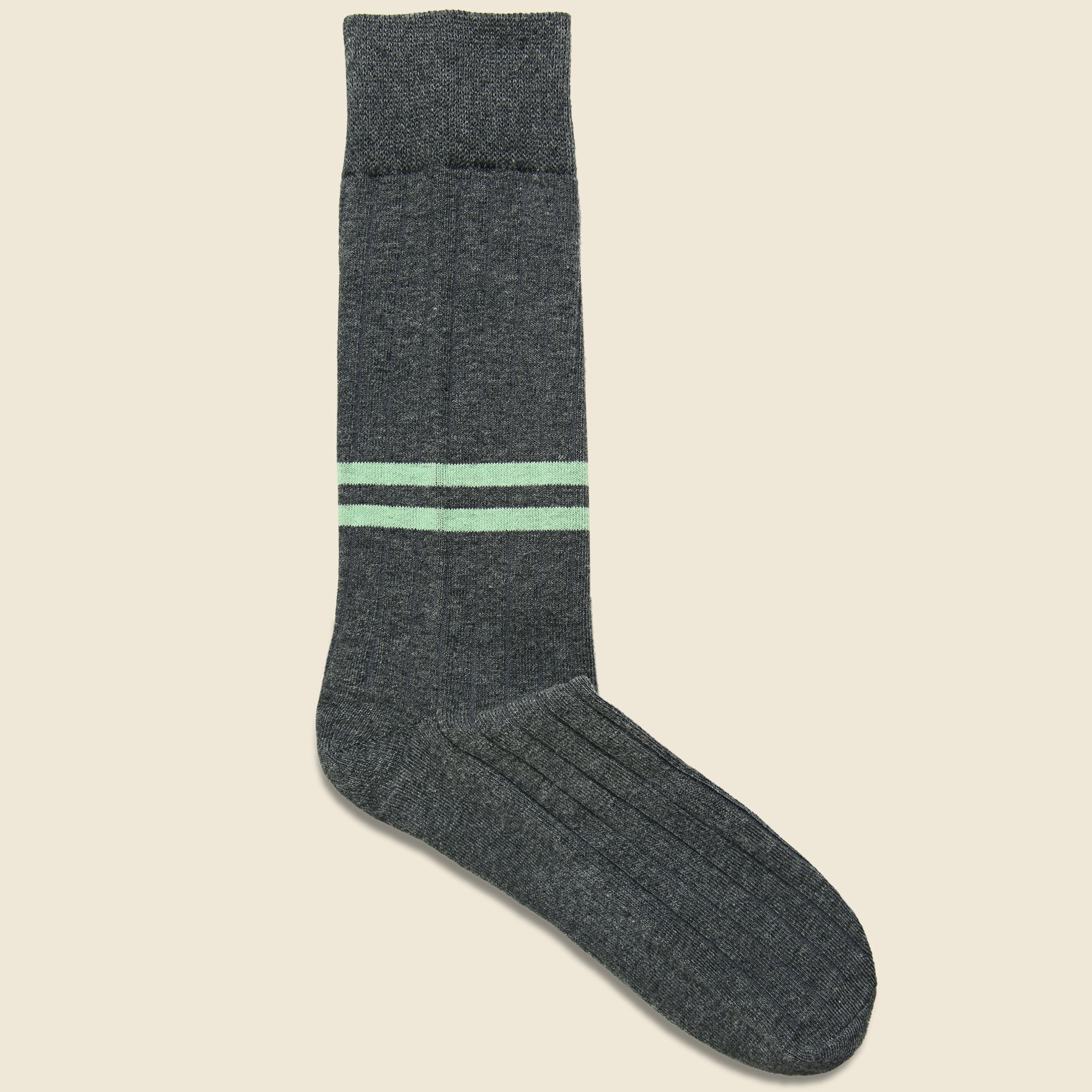 Bixby Crew Sock - Charcoal