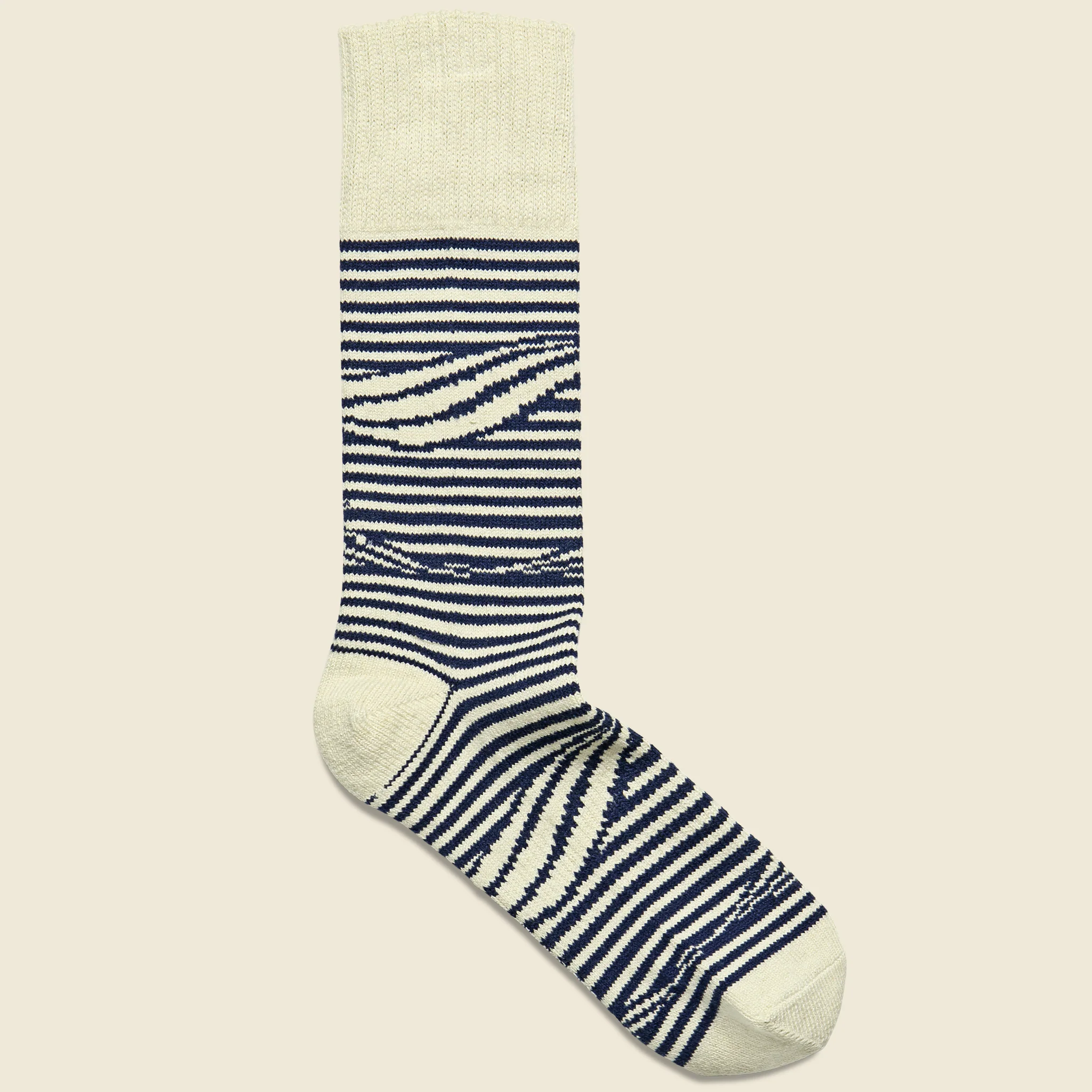 Crush Crew Sock - Navy/White