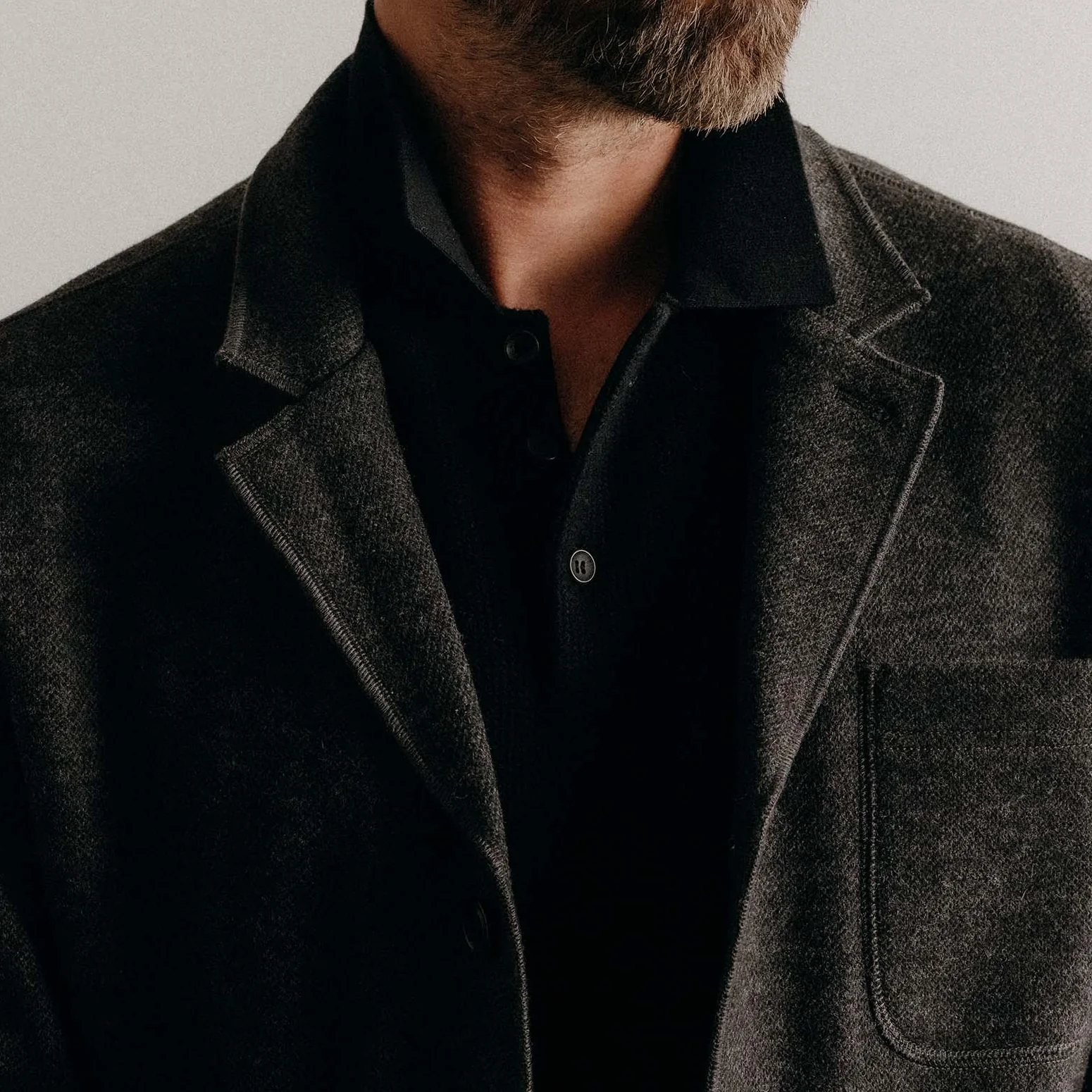 Evans Blazer - Charcoal Birdseye - Image 3