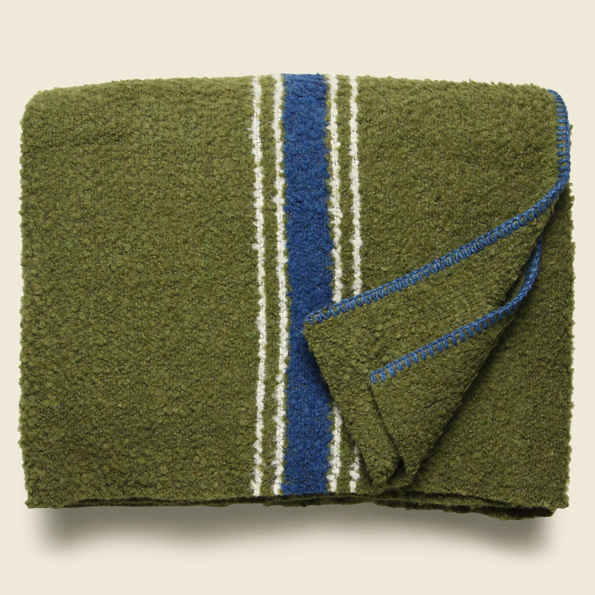 Riverton Throw Blanket - Moss/Blue - Image 2