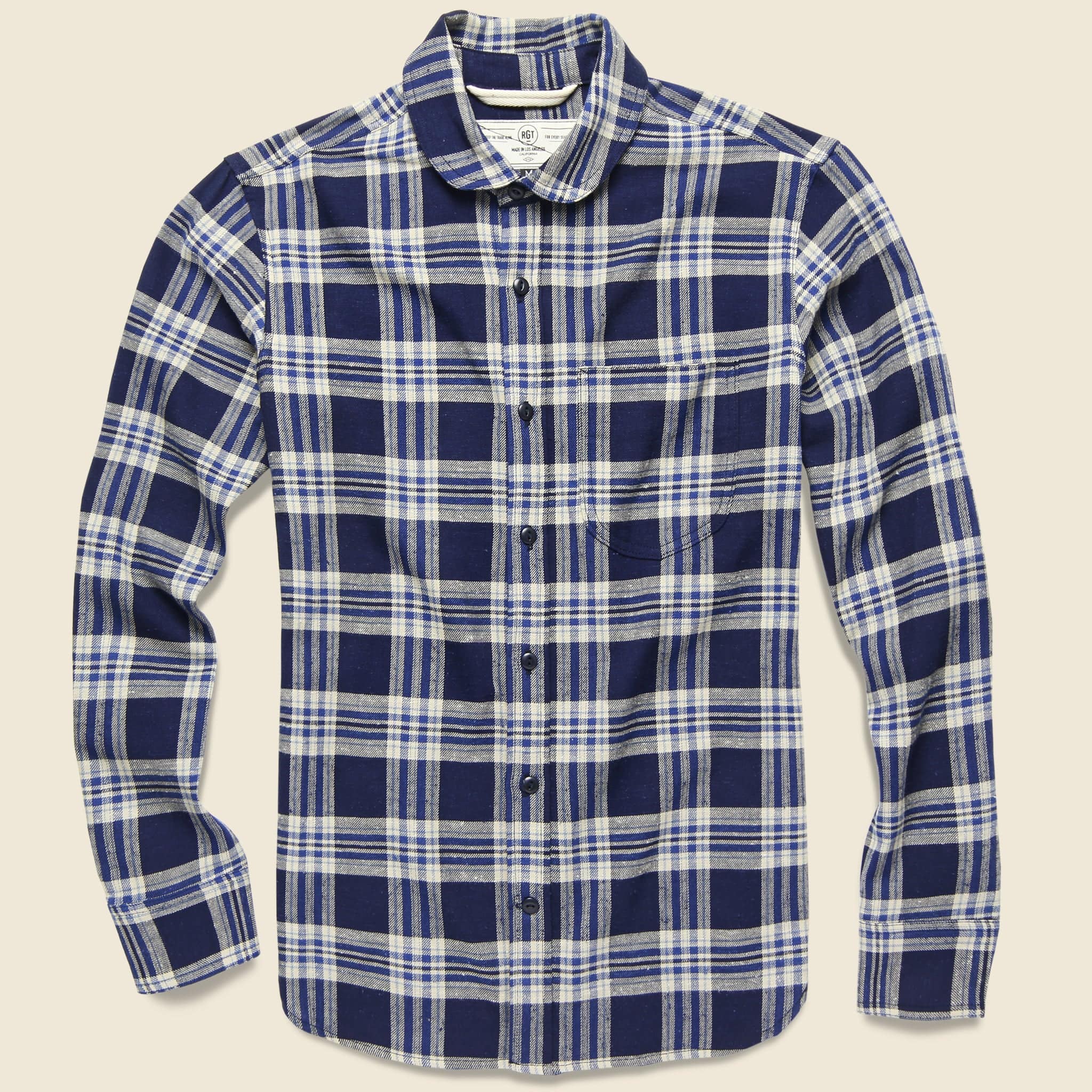 Traveler Shirt - Navy Plaid