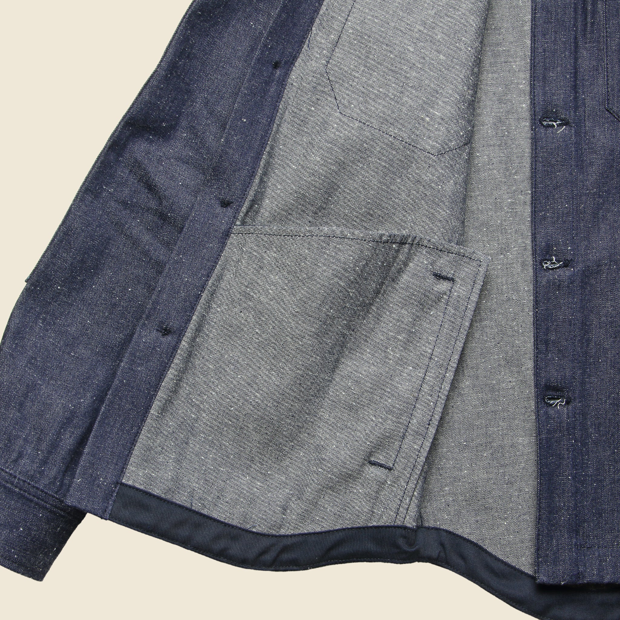 Neppy Denim Patrol Work Shirt - Navy - Image 4