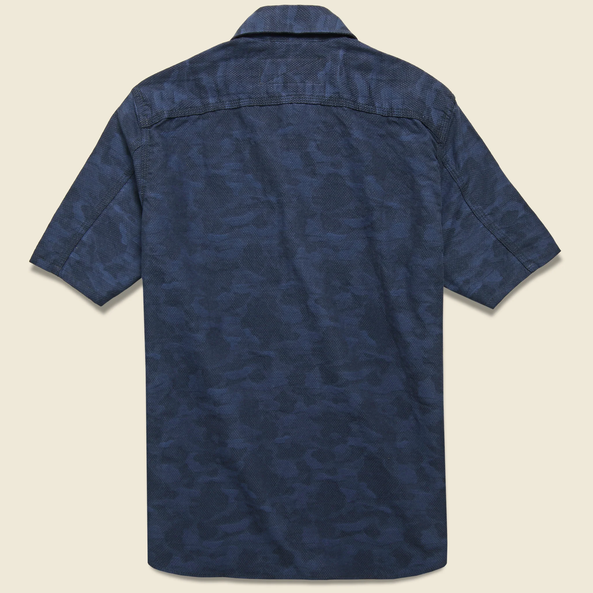 Dobby Camo Workshirt - Blue - Image 2