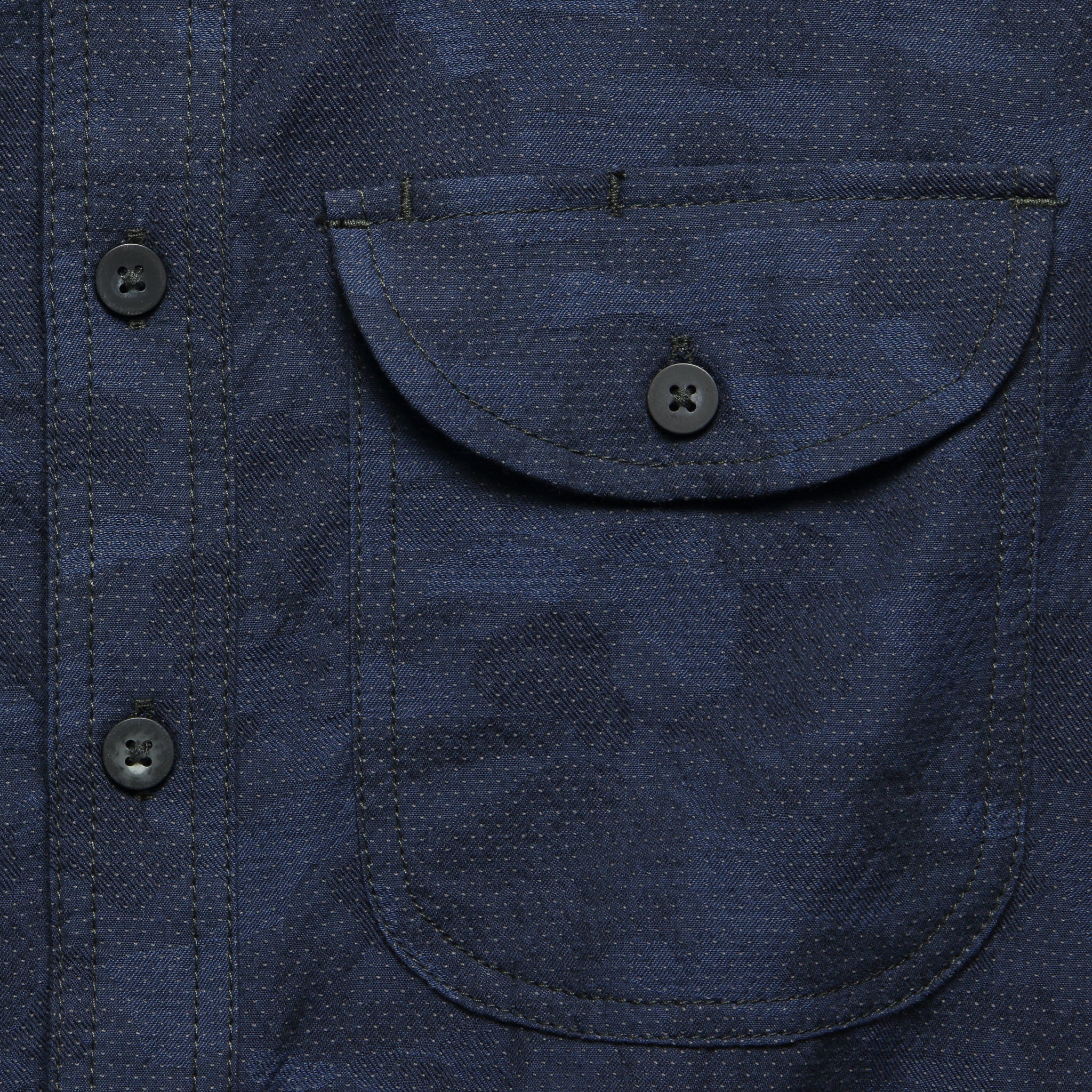 Dobby Camo Workshirt - Blue - Image 3