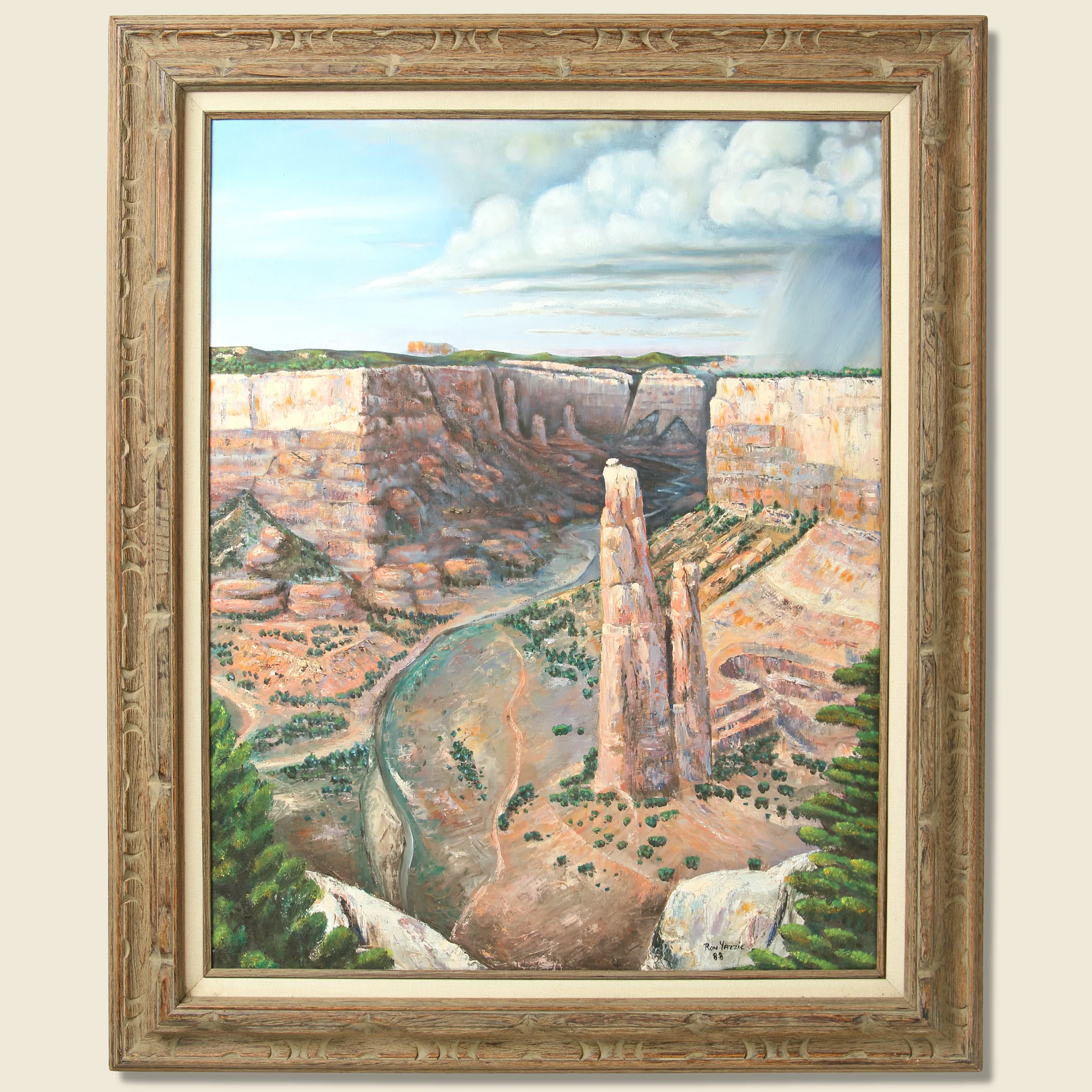 Ron Yazzie Canyon Landscape Painting