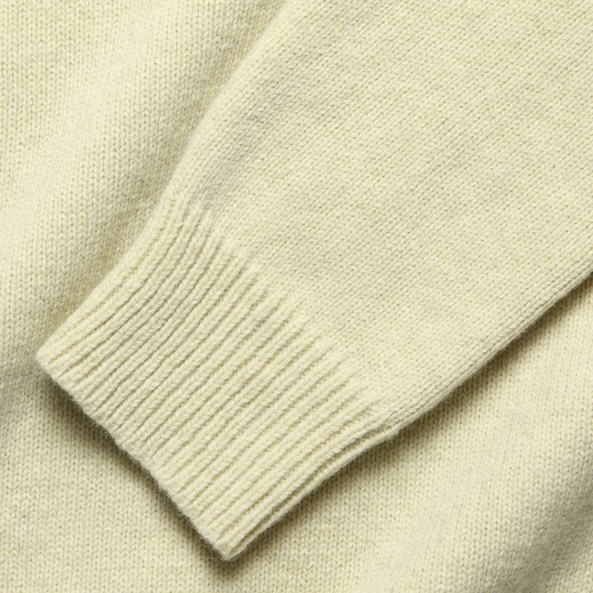 Roll Neck Sweater - Ecru Wool - Image 3