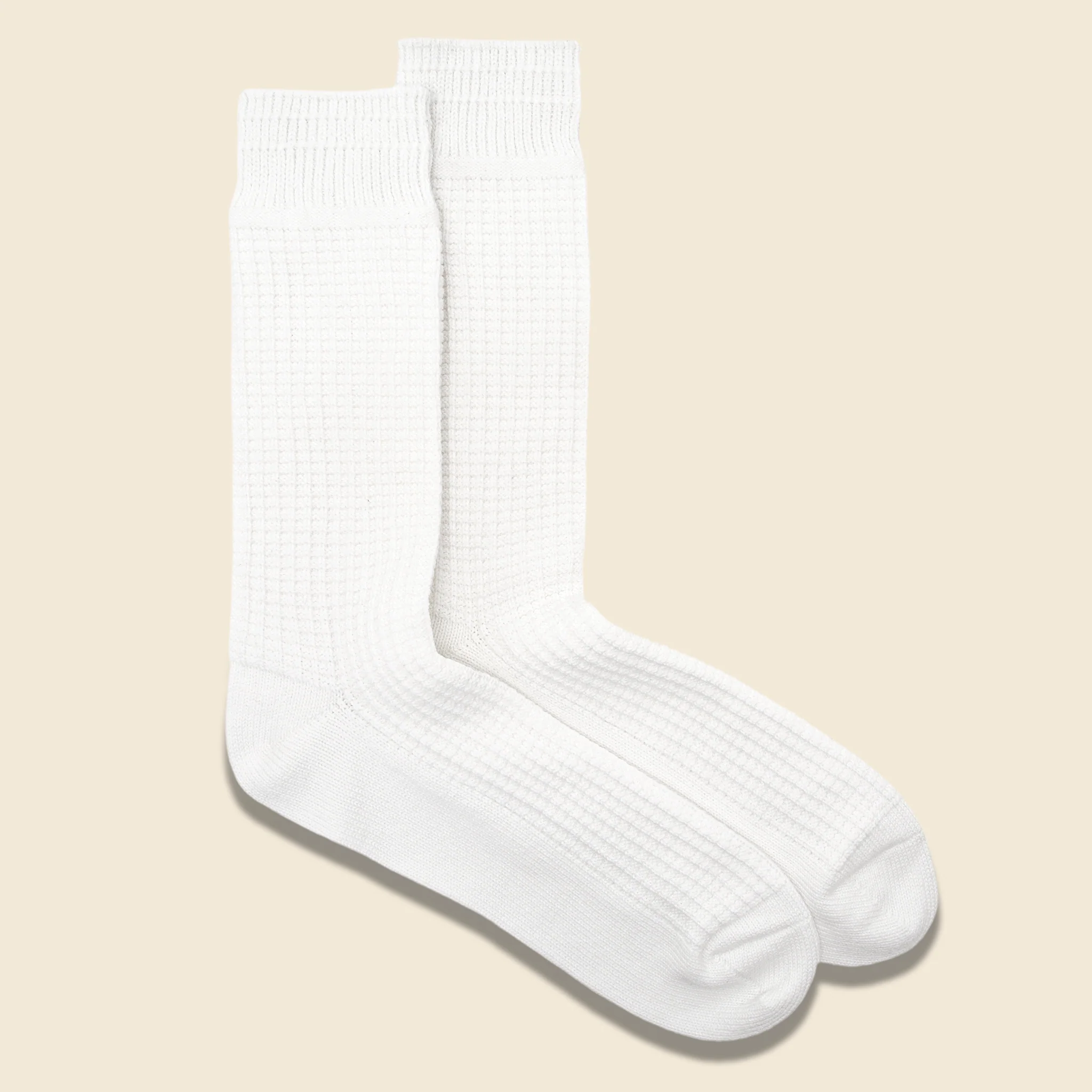 Cotton Waffle Sock - White - Image 2