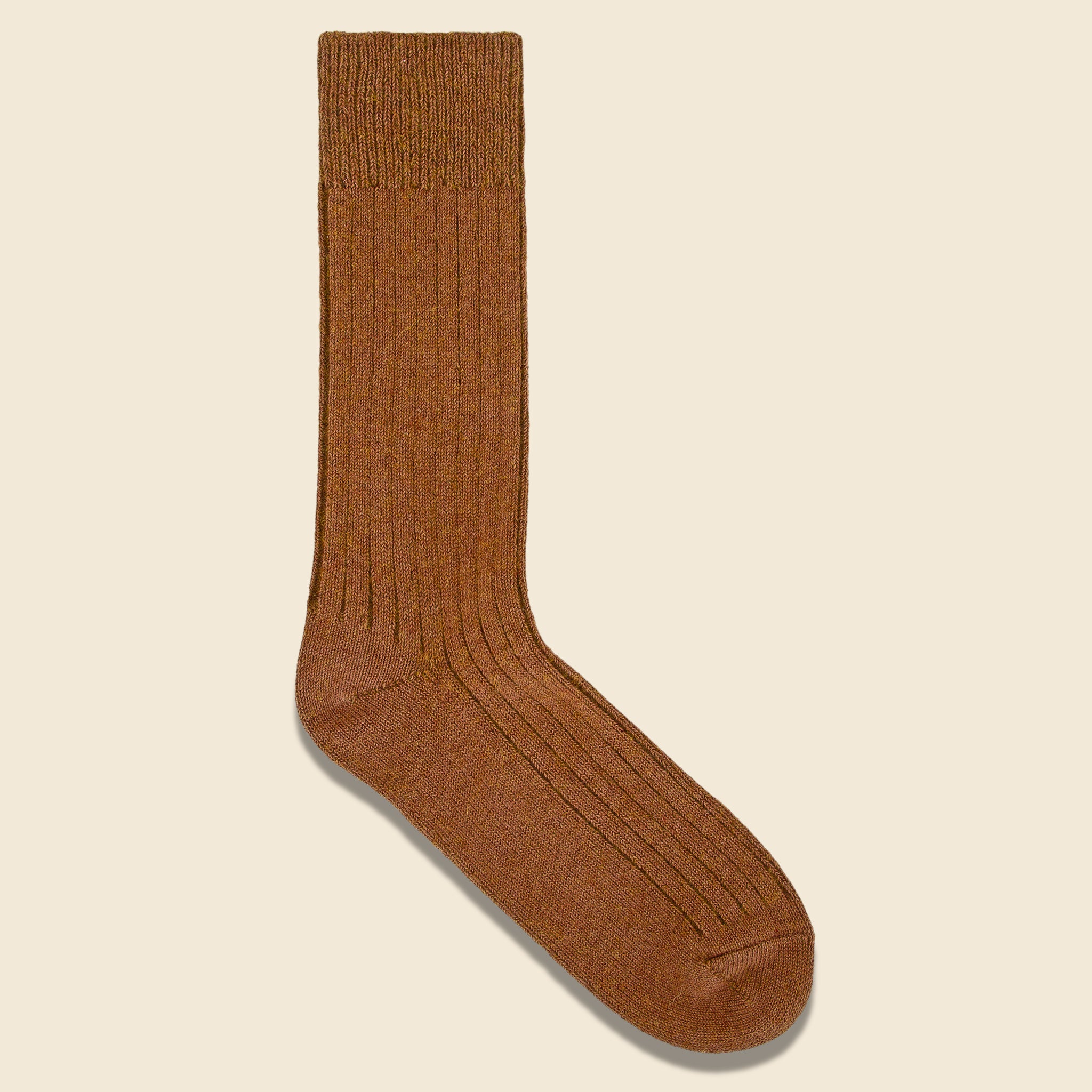 Cotton Wool Rib Sock - Olive Drab