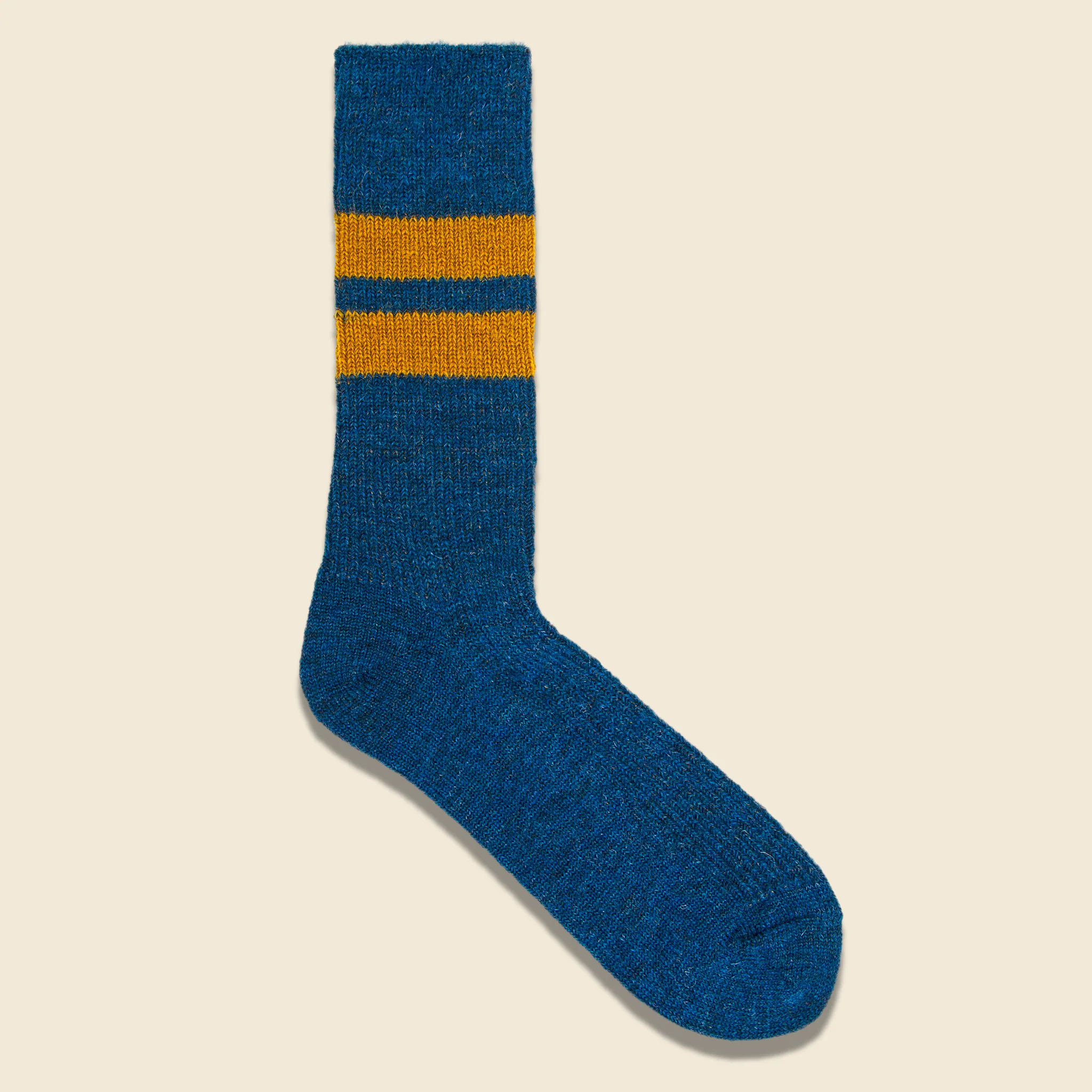 Reversible Brush Mohair Socks - Dark Blue