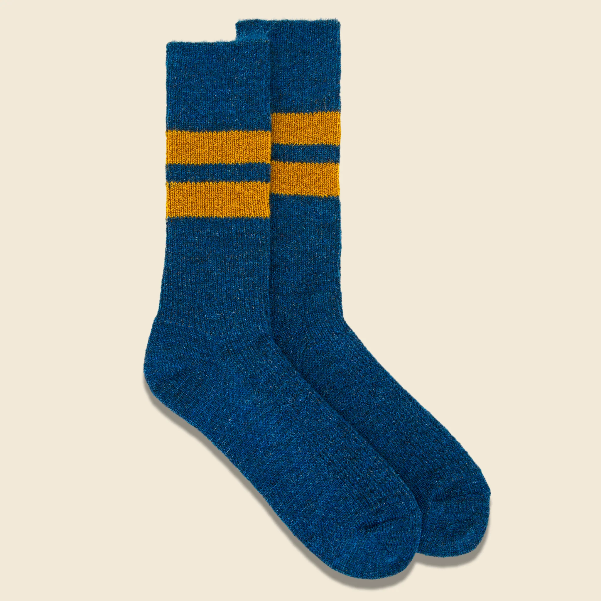 Reversible Brush Mohair Socks - Dark Blue - Image 2