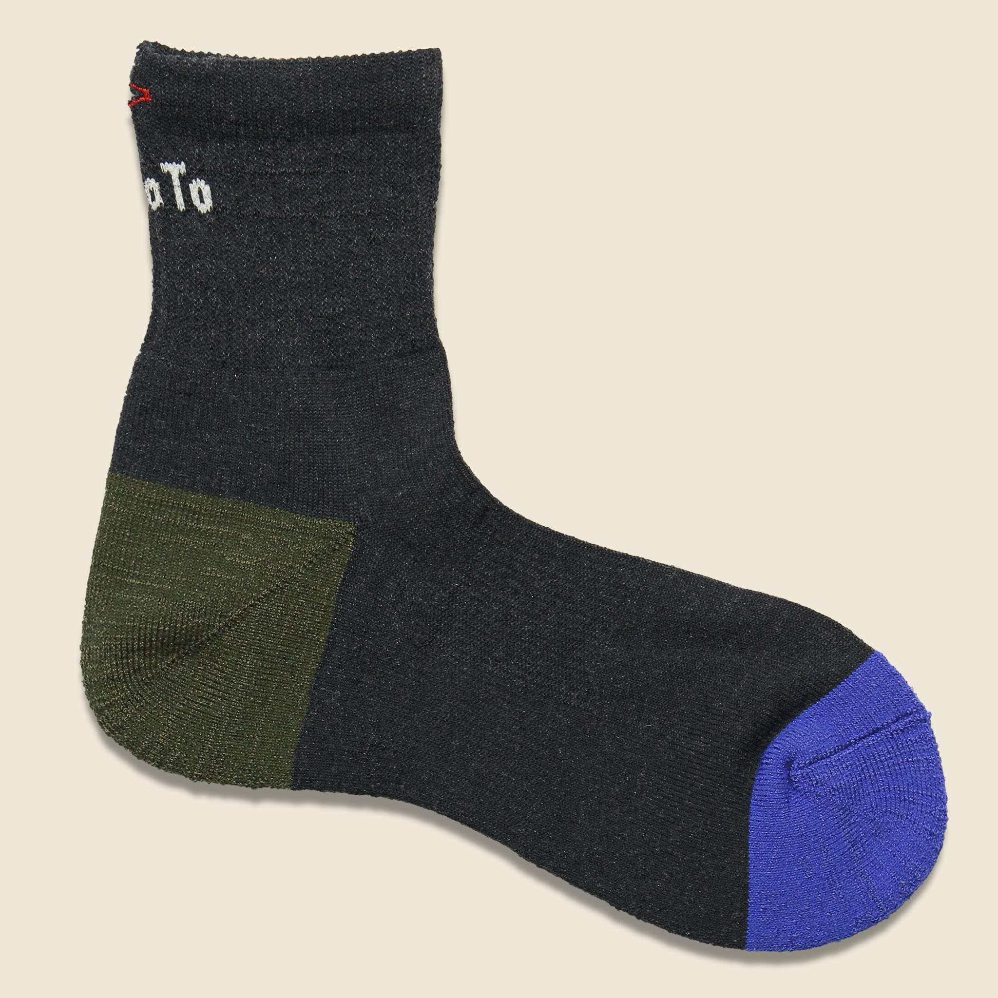 Trail Magic Hike Trek Mid Sock - Charcoal/Olive/Blue