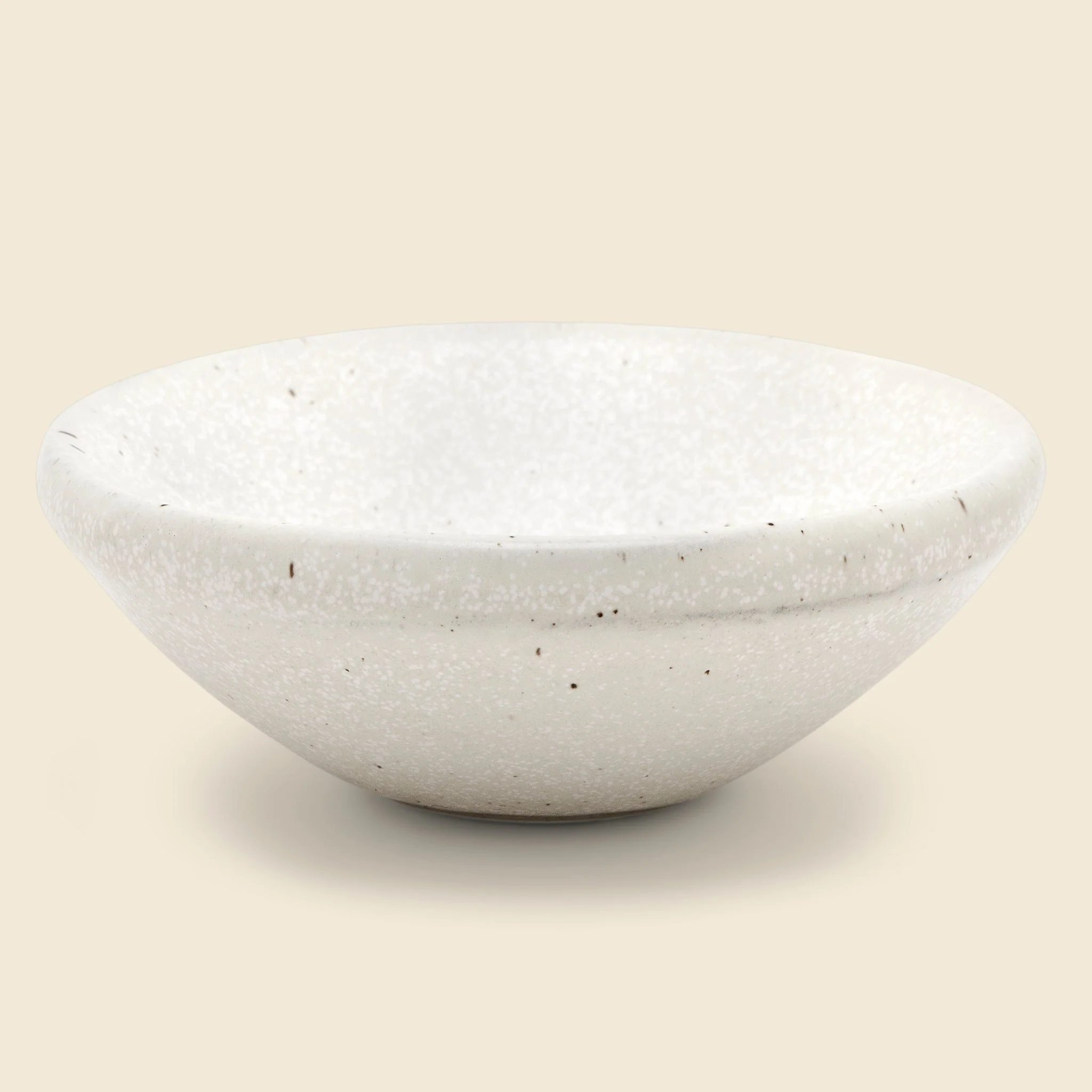 White Stoneware Pinch Bowl