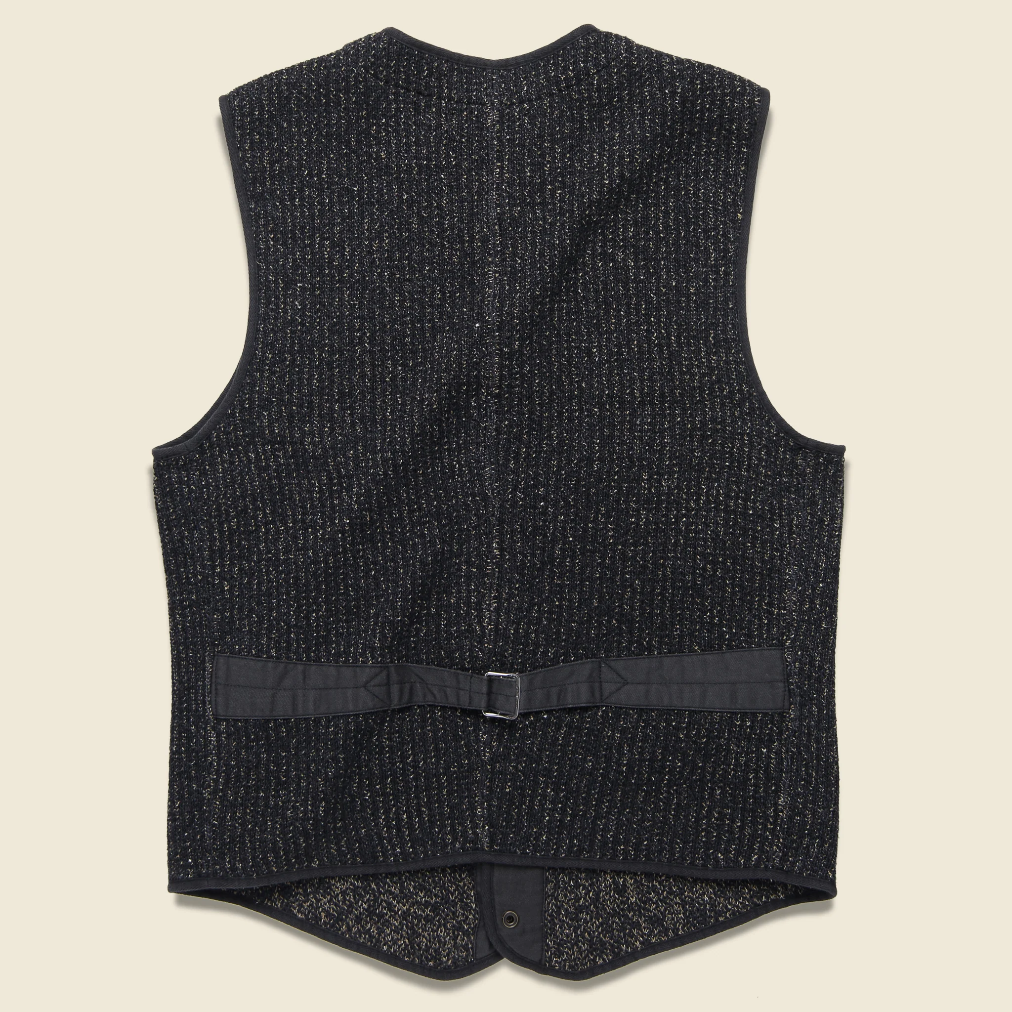 Browns Beach Snap Front Vest - Black Indigo - Image 2