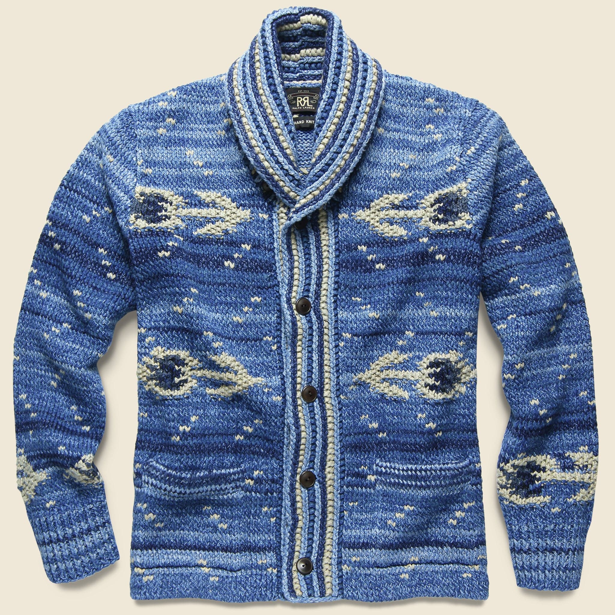 Shawl Collar Cardigan - Indigo