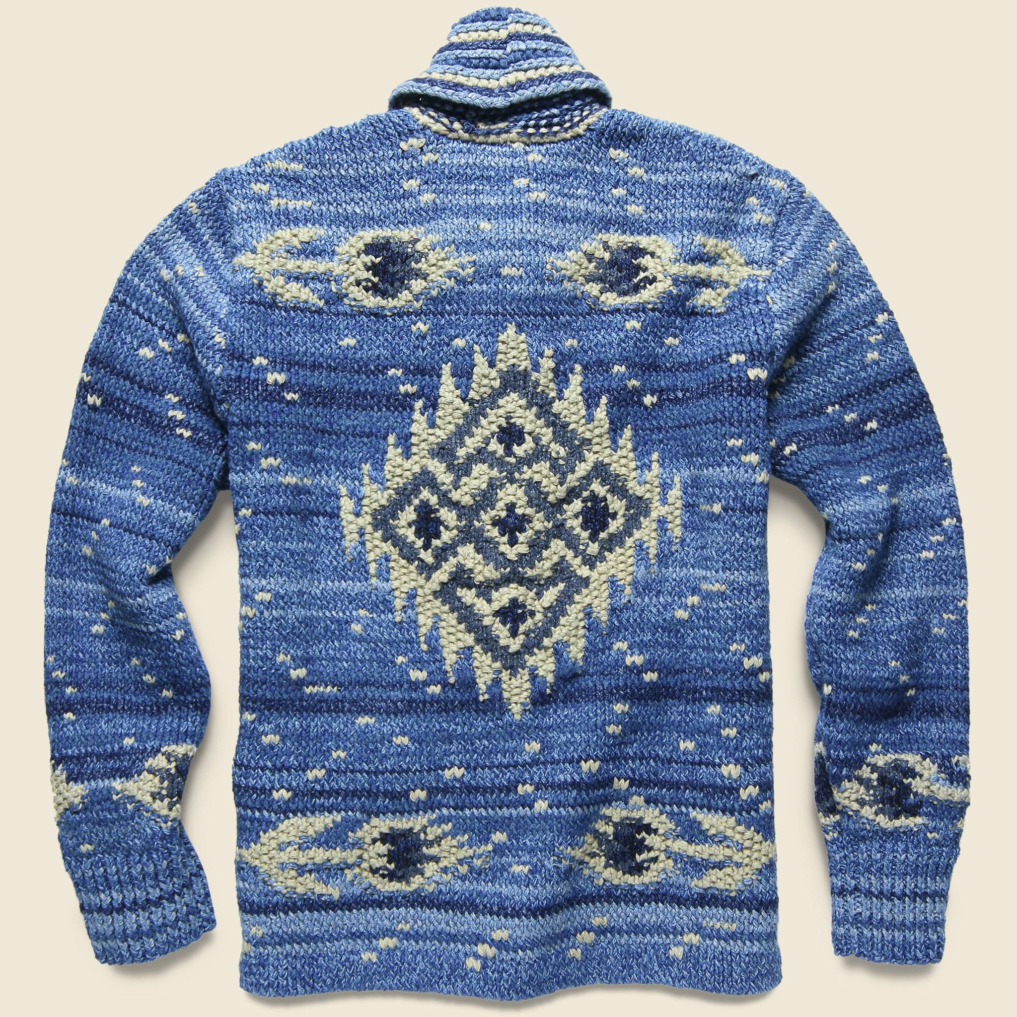 Shawl Collar Cardigan - Indigo - Image 2