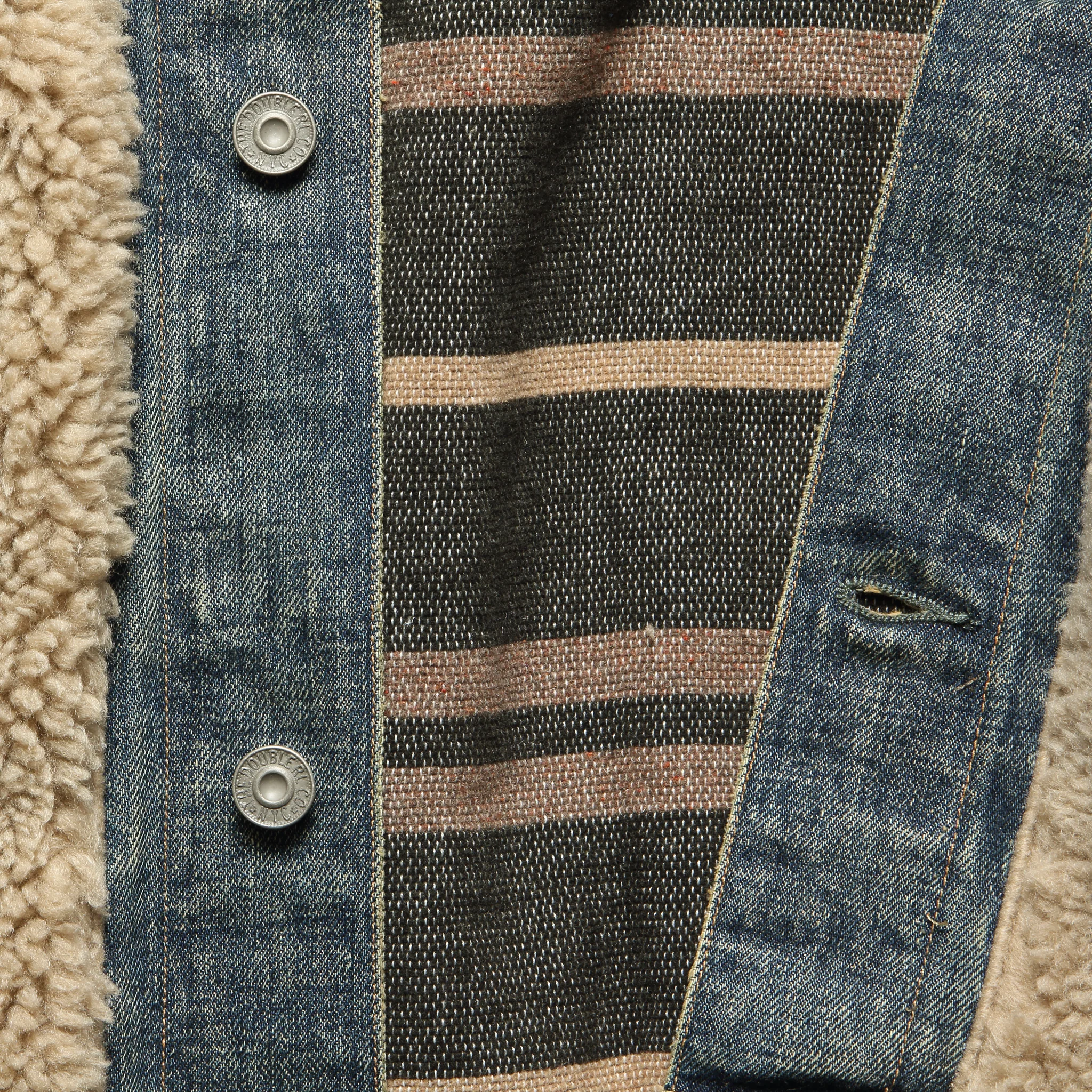 Grizzly Sherpa-Paneled Denim Jacket - Indigo - Image 3