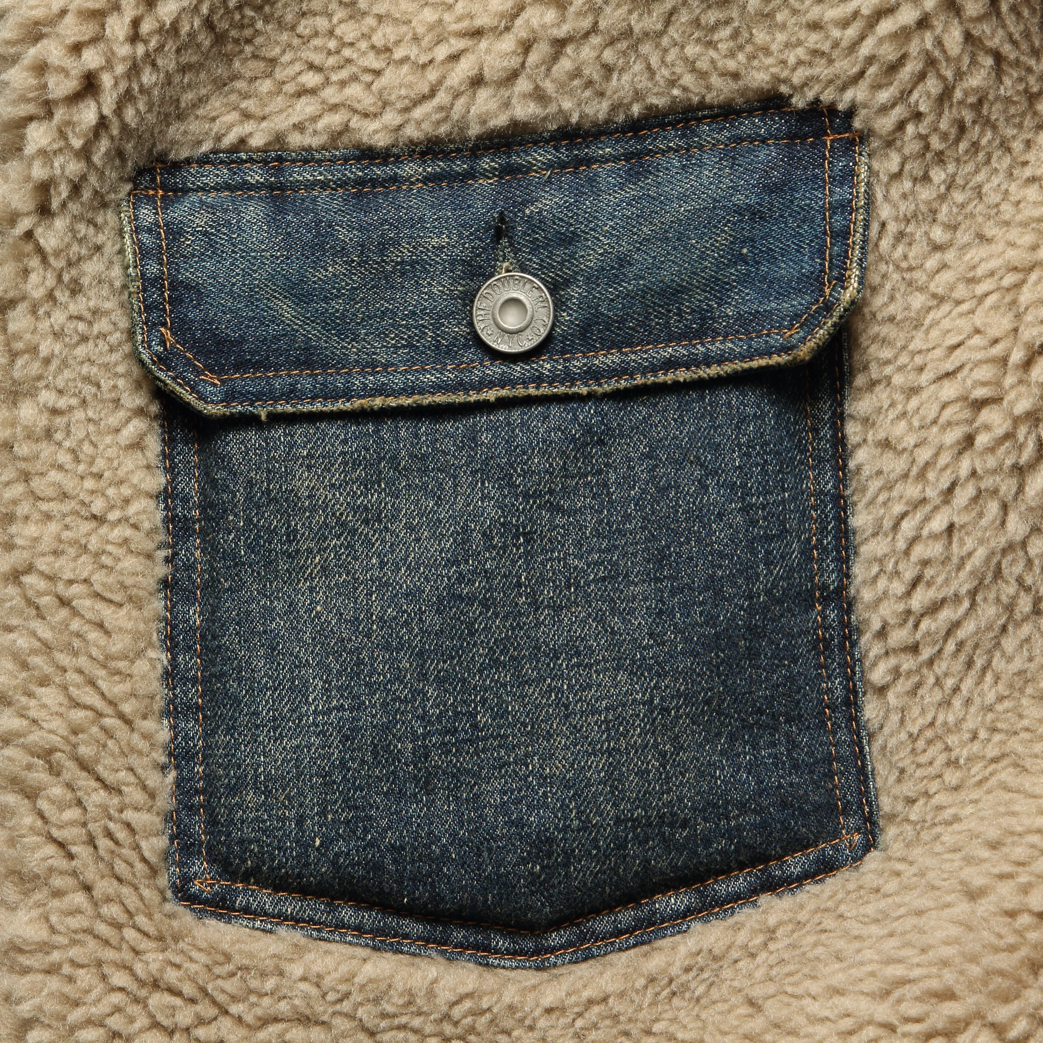 Grizzly Sherpa-Paneled Denim Jacket - Indigo - Image 4