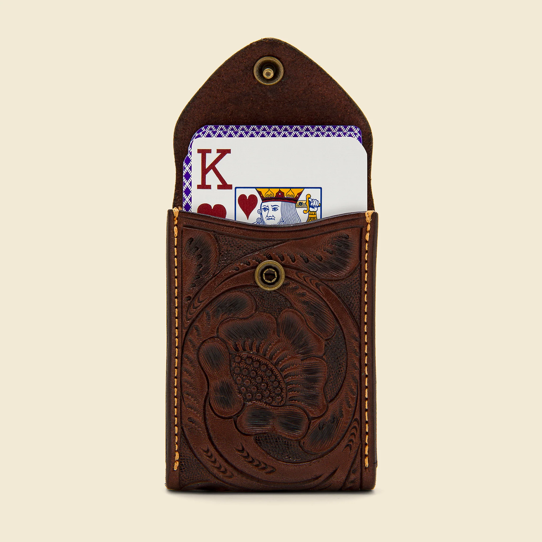 Hand-Tooled Playing Cards Case Set - Image 3