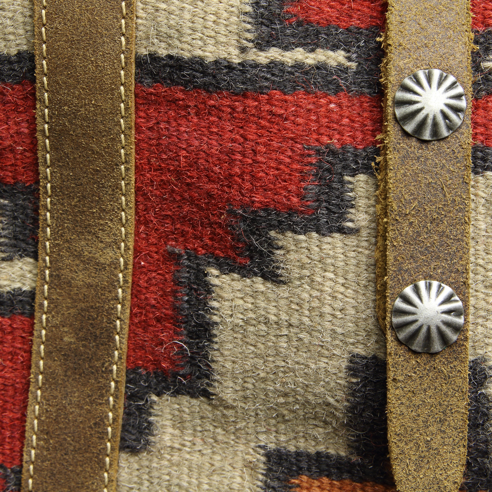 Handwoven Rug and Cowhide Murphy Tote - Image 4