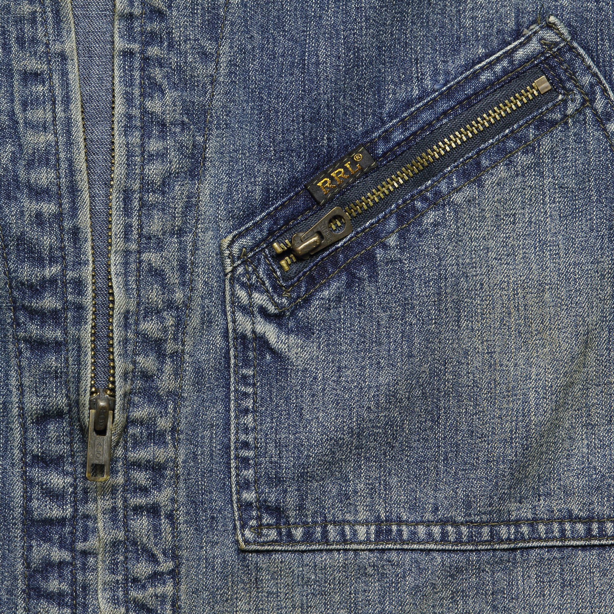 Denim Zip-Front Jacket - Malverne Wash - Image 3