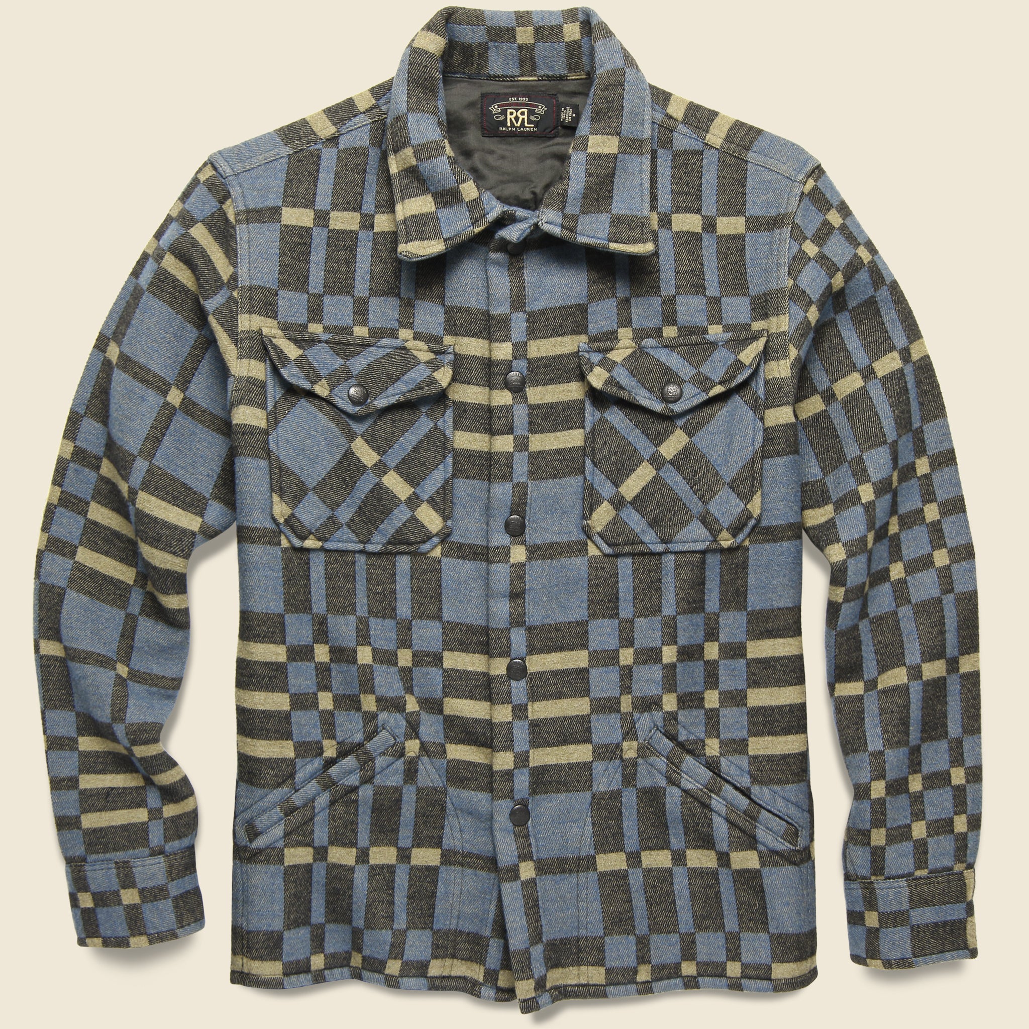 Jacquard Overshirt - Blue/Black