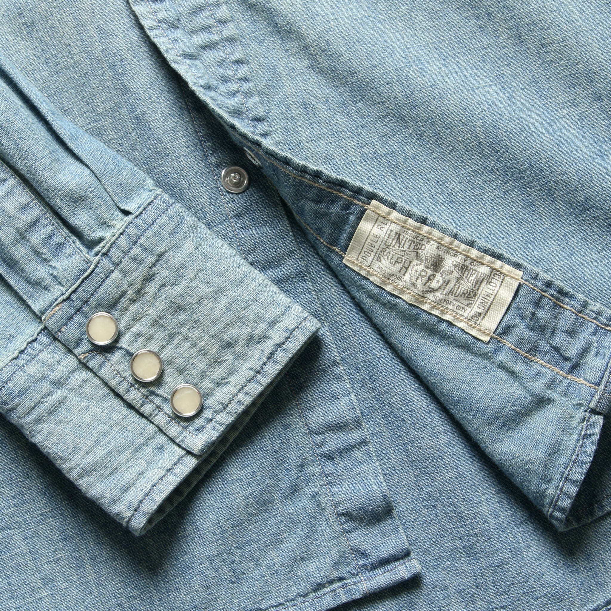 Slim Chambray Western Shirt - Davey Wash - Image 7
