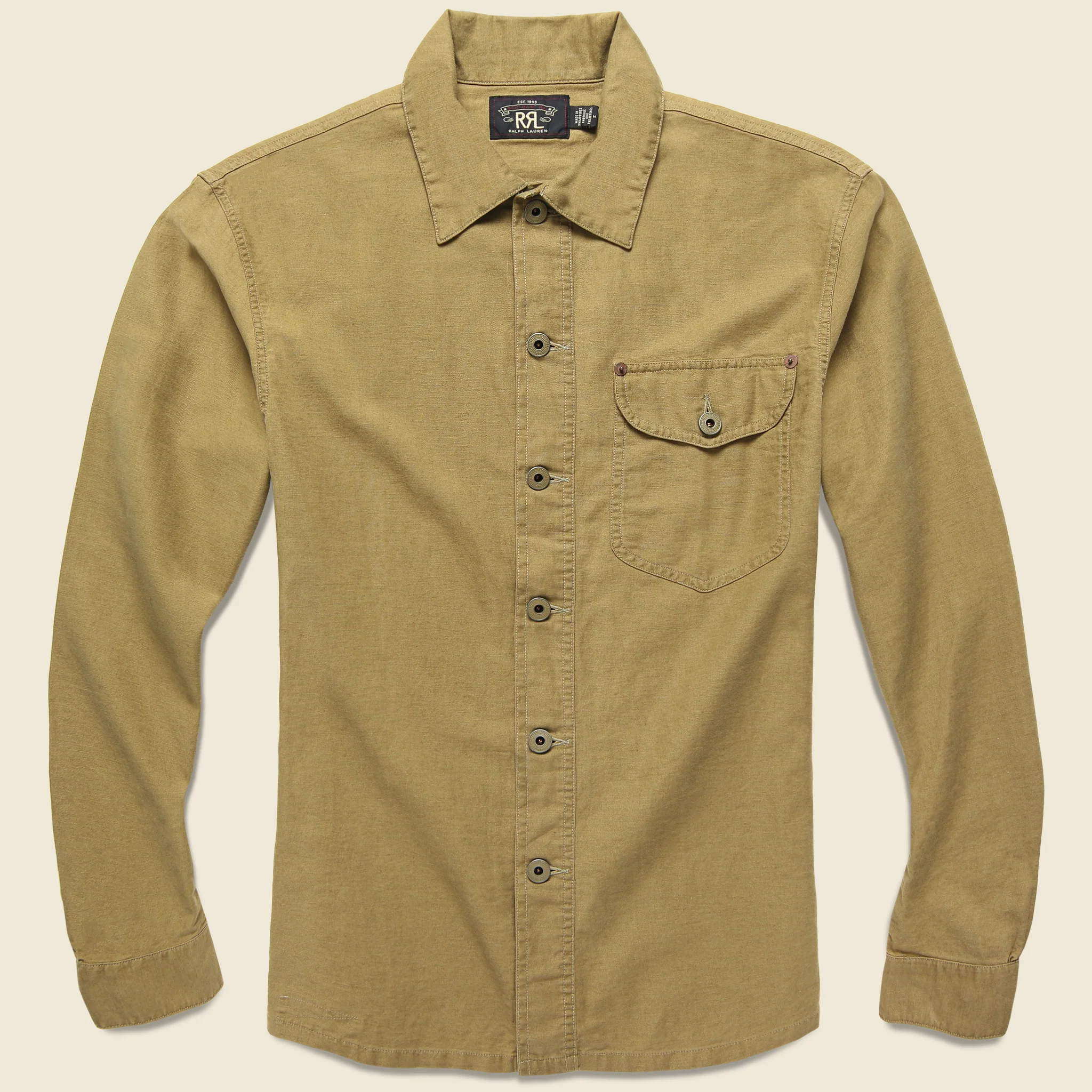 Byrns Canvas Western Shirt - Tan