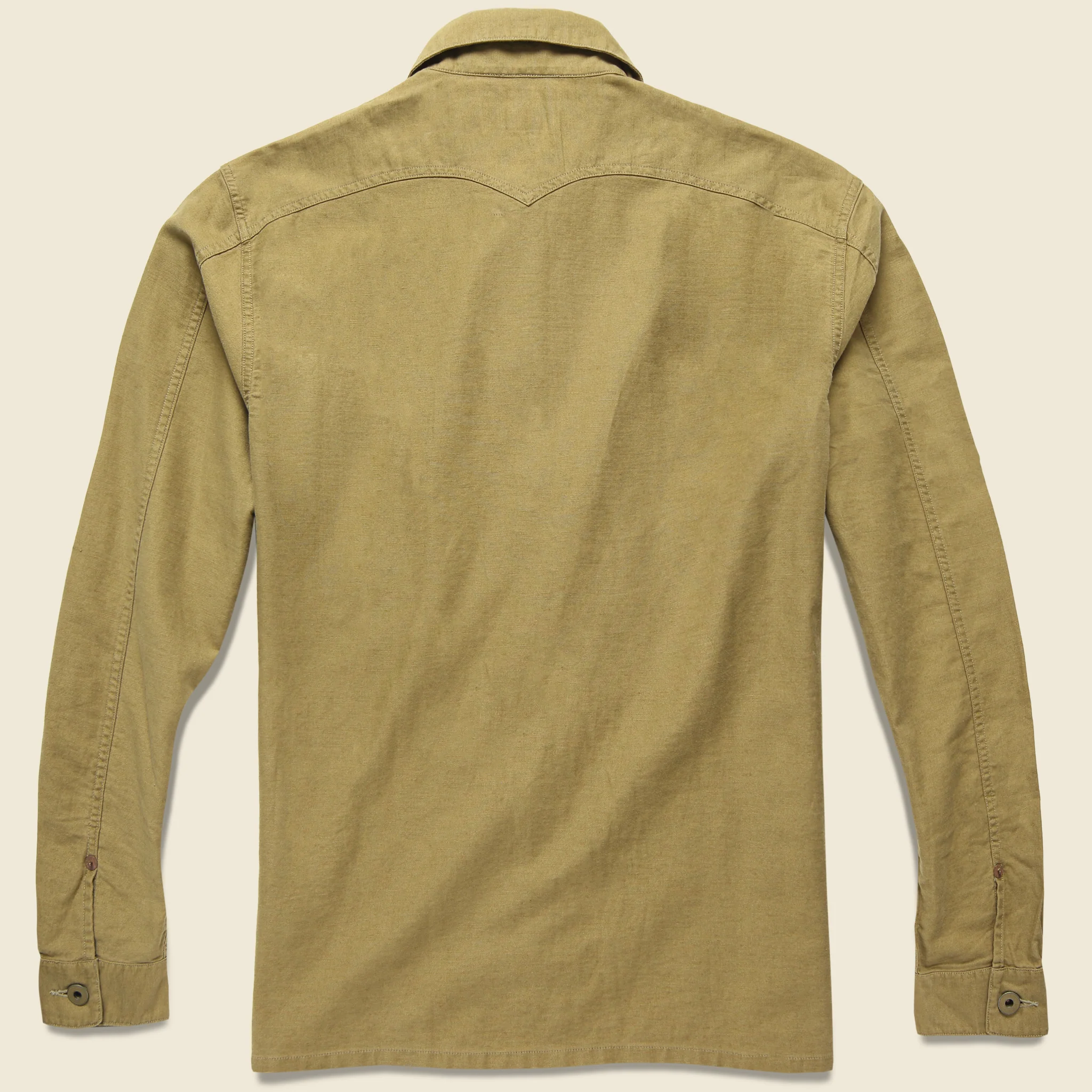 Byrns Canvas Western Shirt - Tan - Image 2