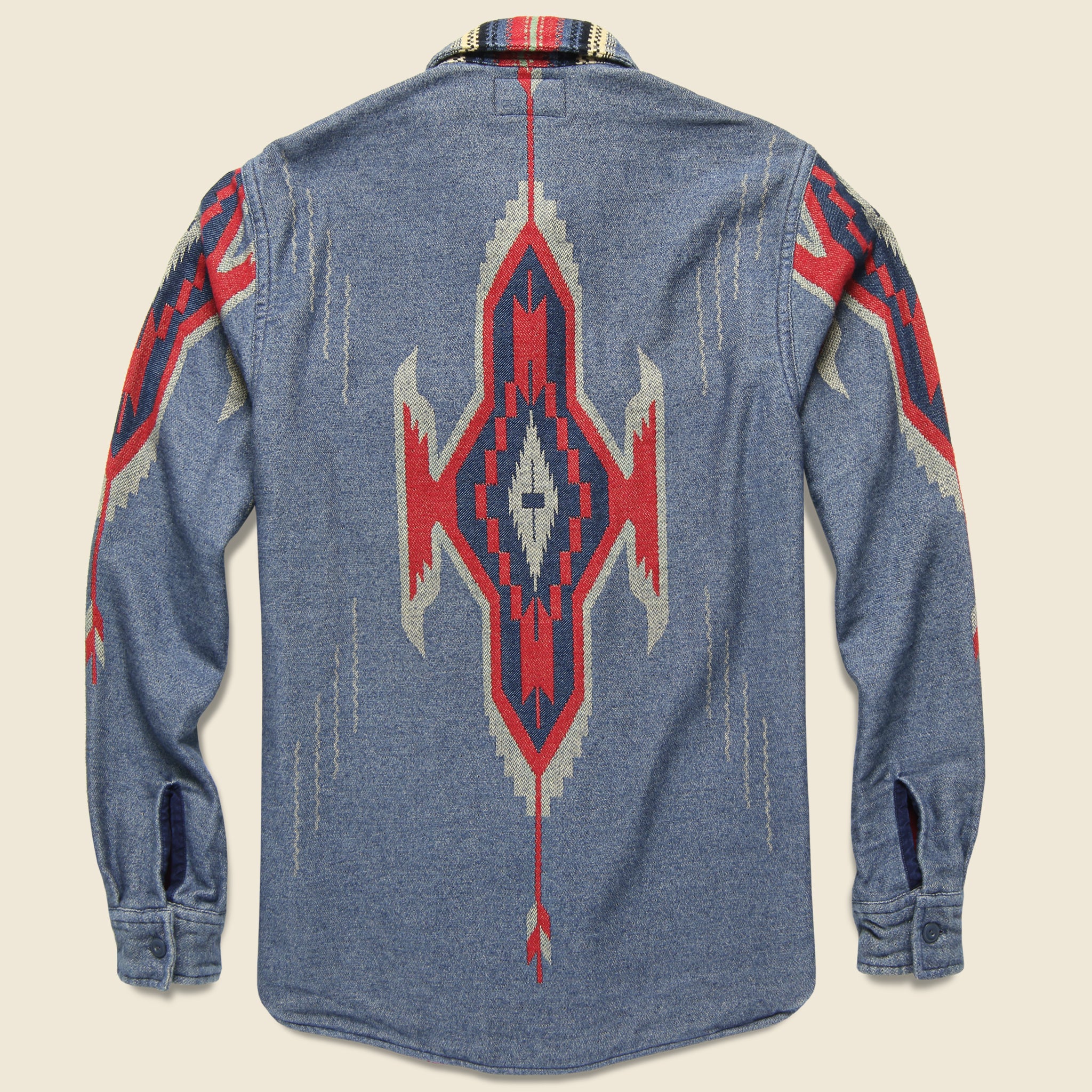 Chimayo Jacquard Overshirt - Dark Indigo - Image 2