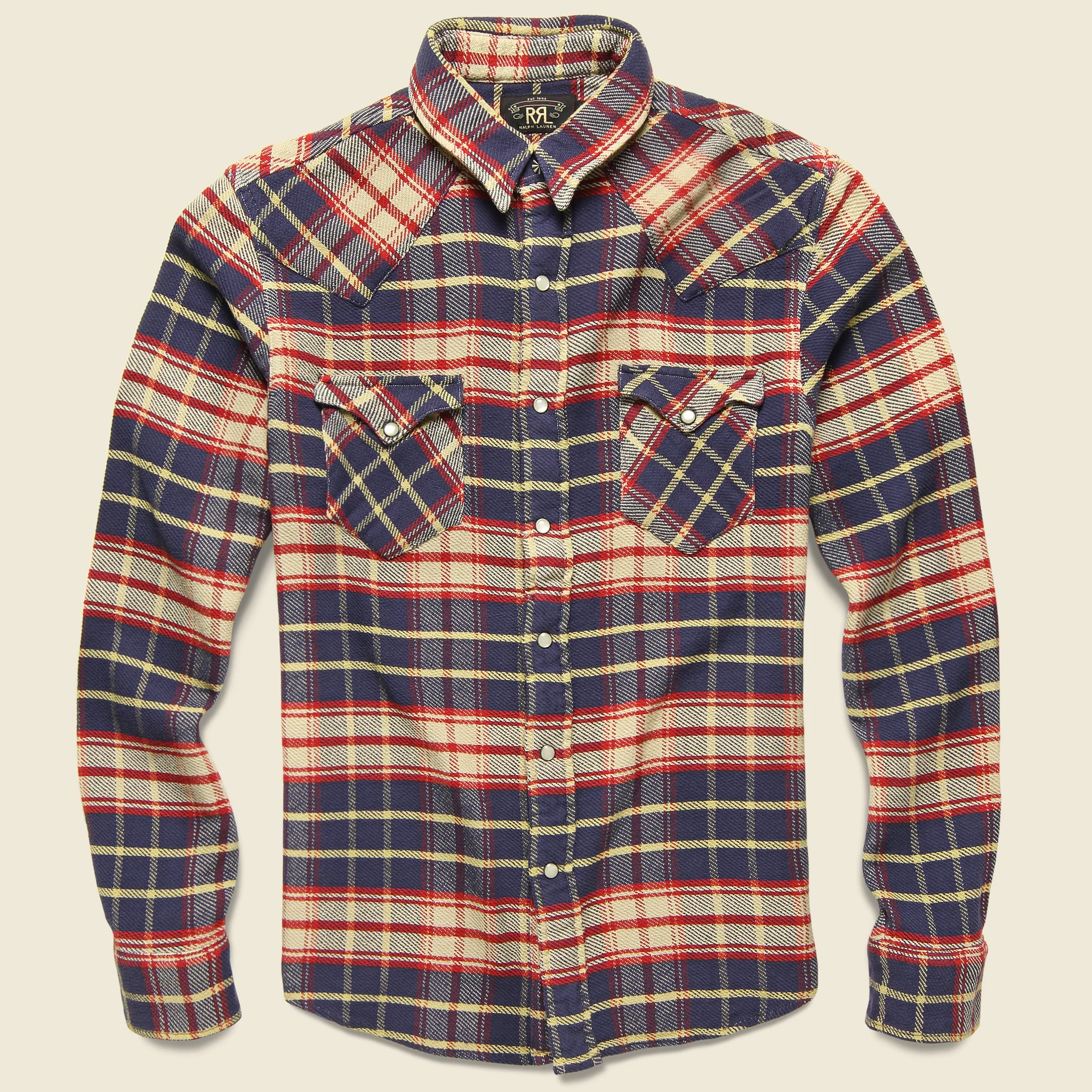 Chunky Buffalo Western - Navy/Red Plaid