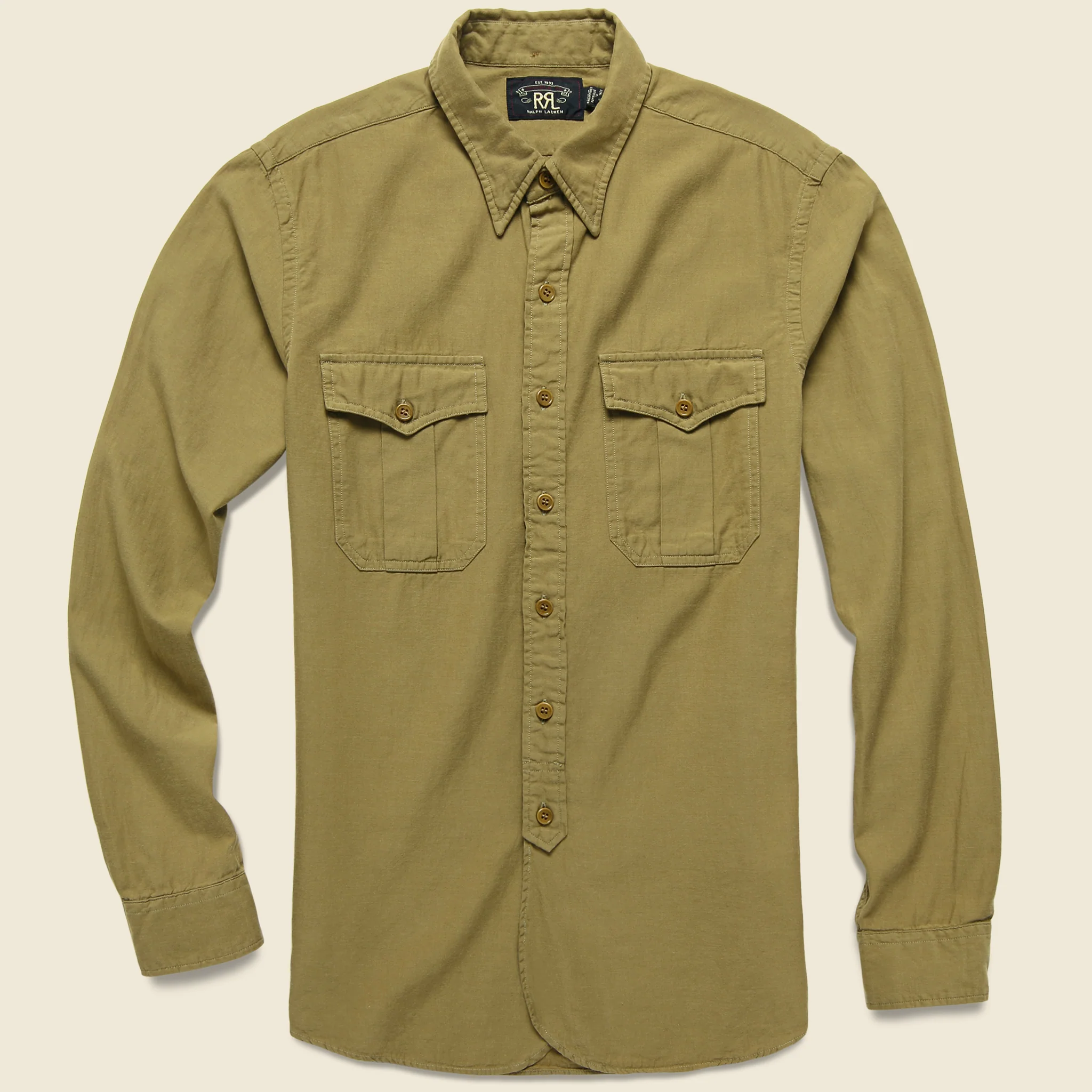 Clayton Sateen Military Shirt - Desert Tan