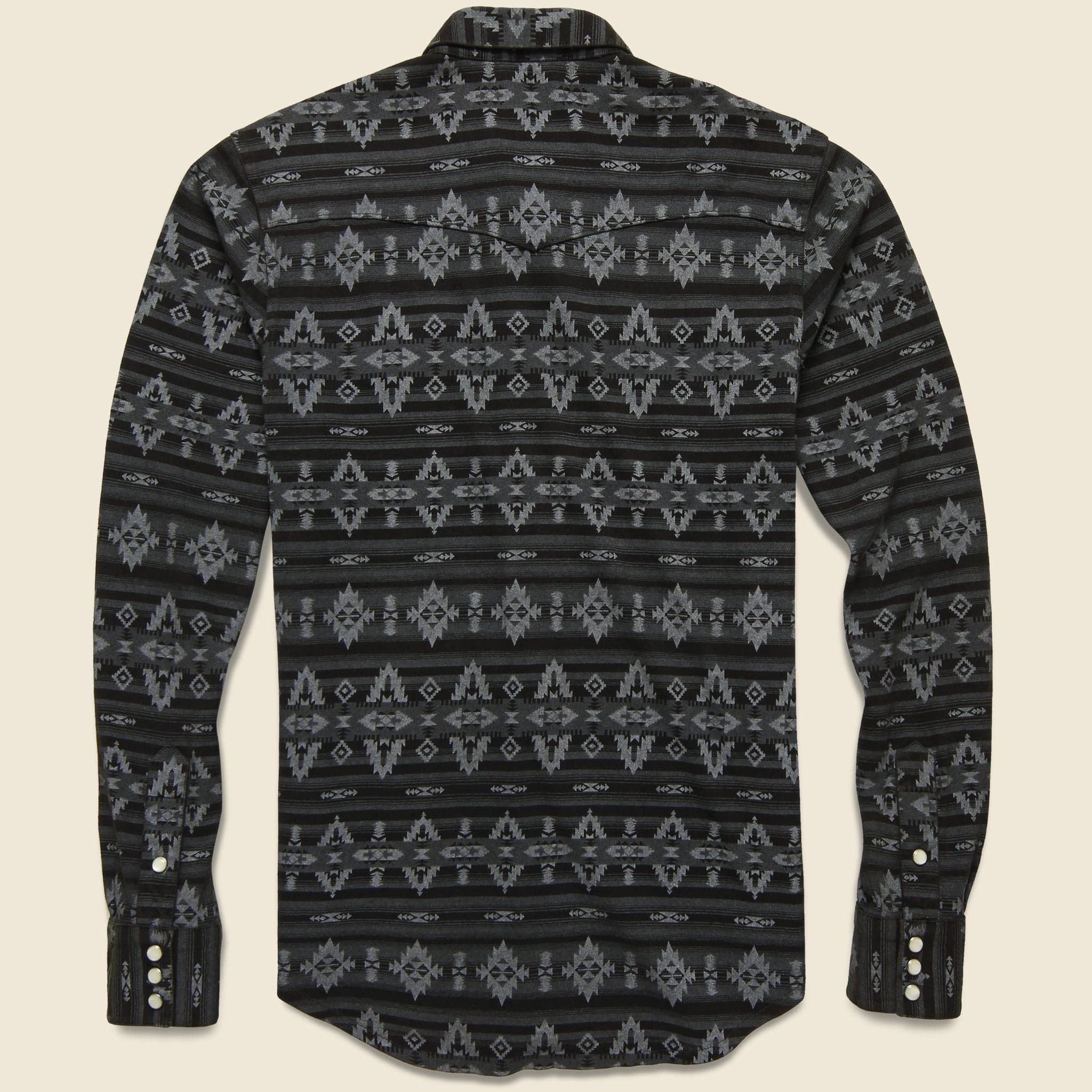 Slim Fit Jersey Western Shirt - Sulphur Black - Image 2