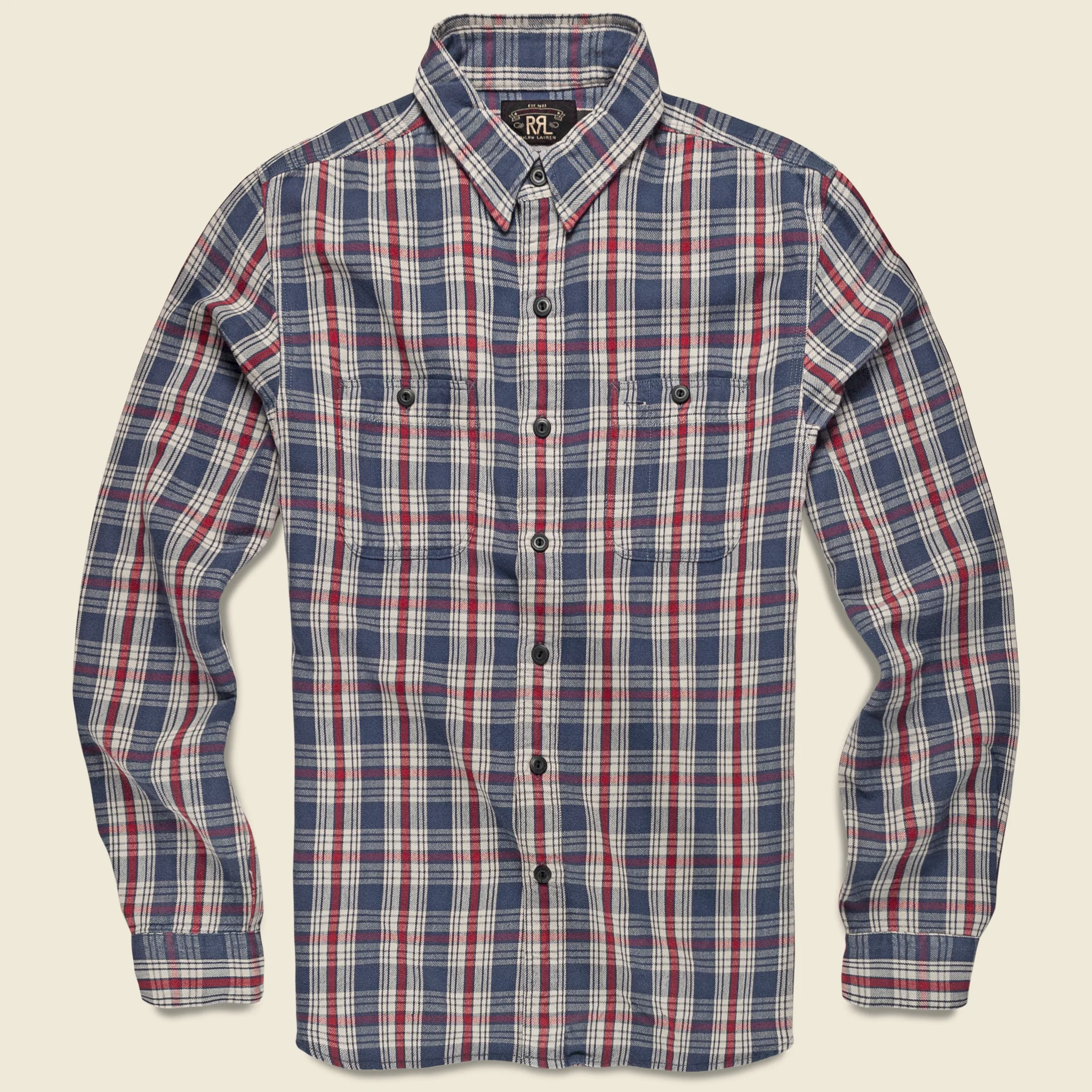 Plaid Twill Workshirt - Blue/Red