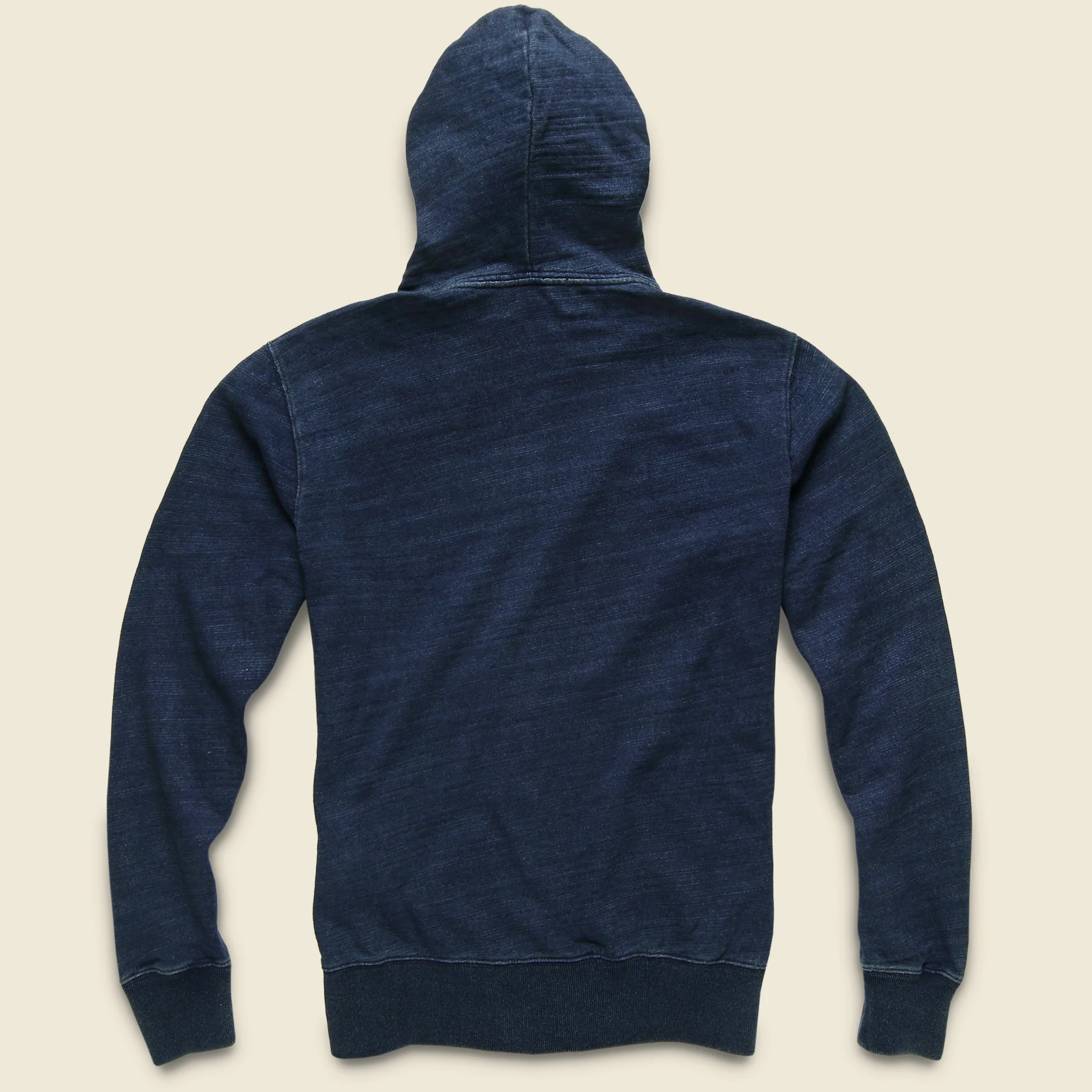French Terry Zip Hoodie - Washed Indigo - Image 2