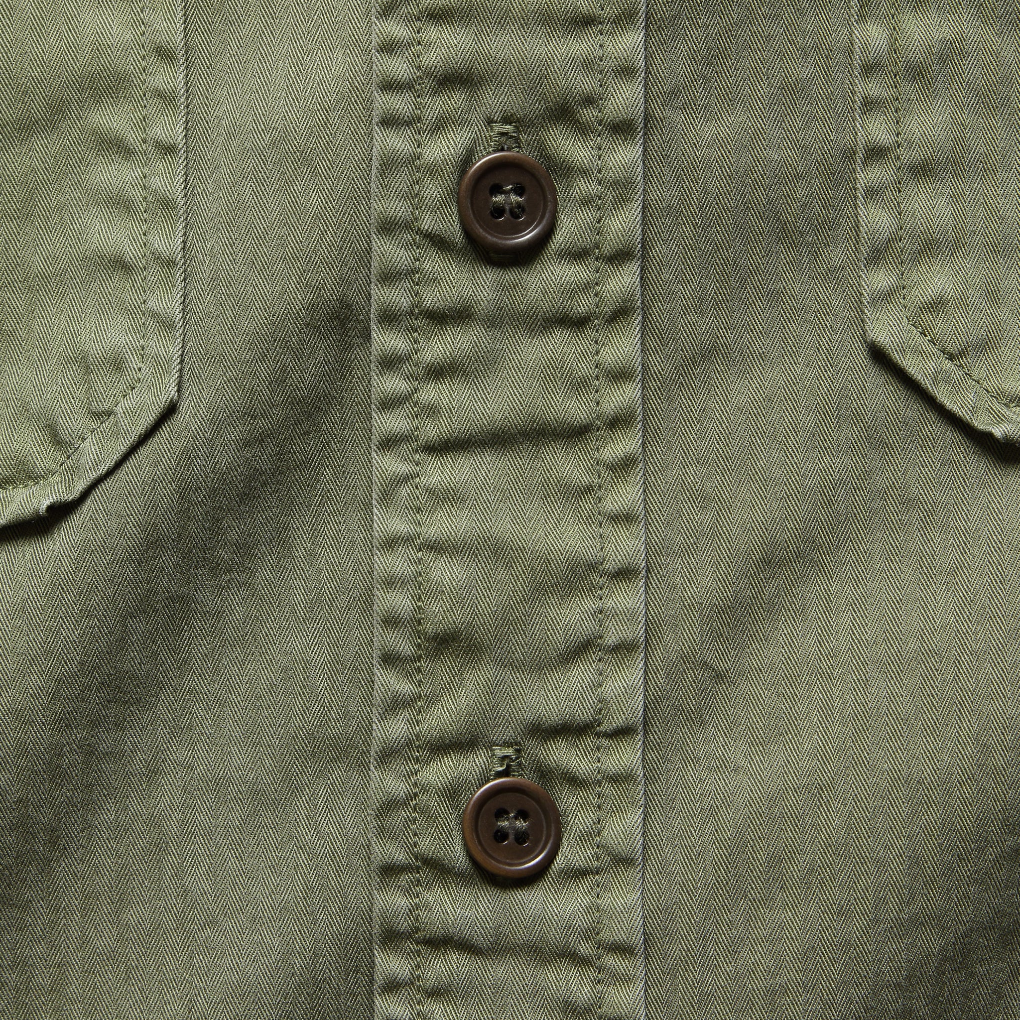 G.I. Military Shirt - Olive Herringbone - Image 3