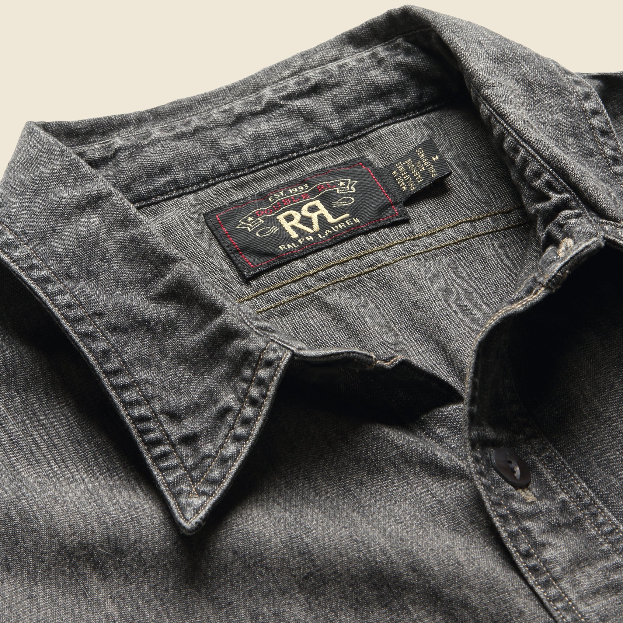 Denim Workshirt - Black - Image 3