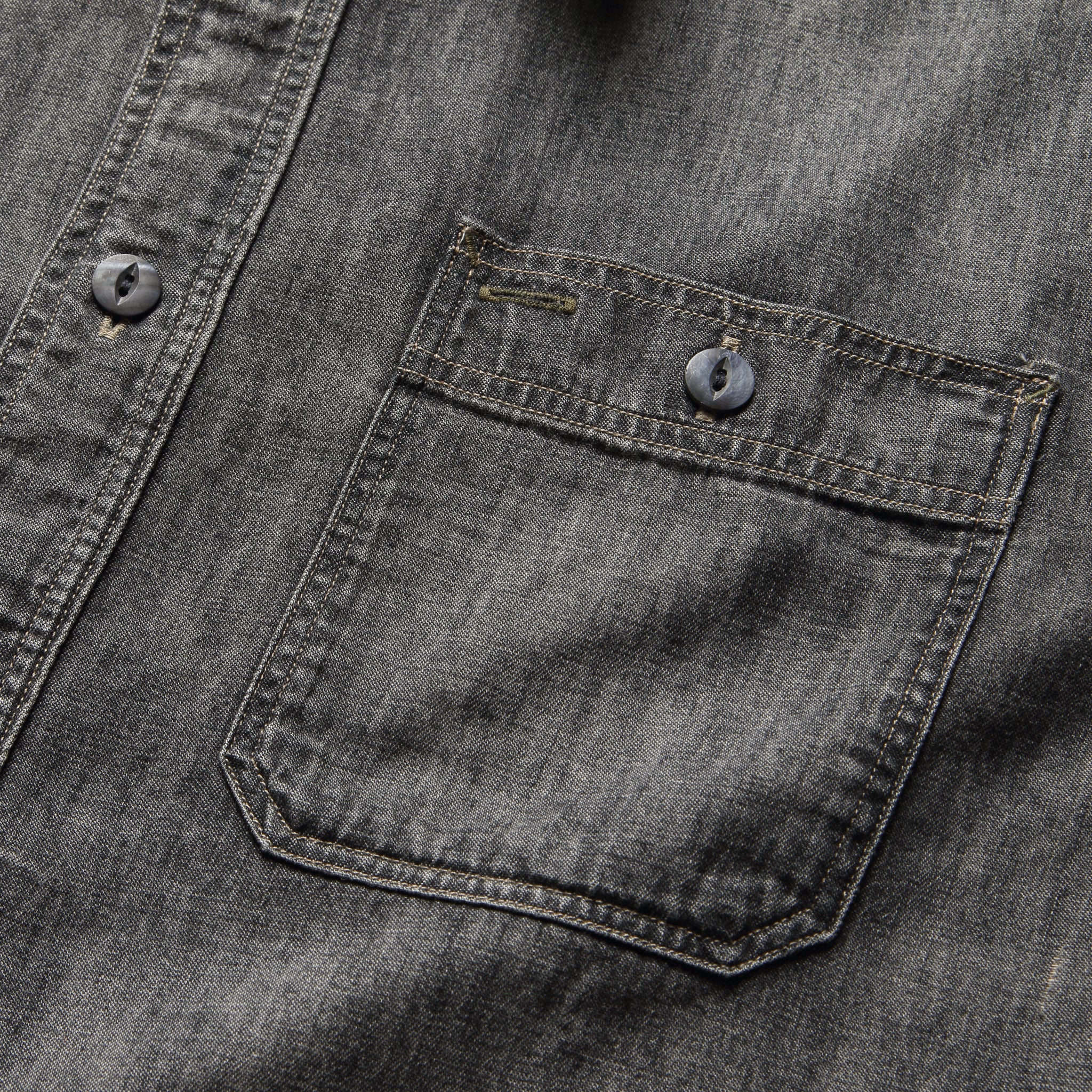 Denim Workshirt - Black - Image 4
