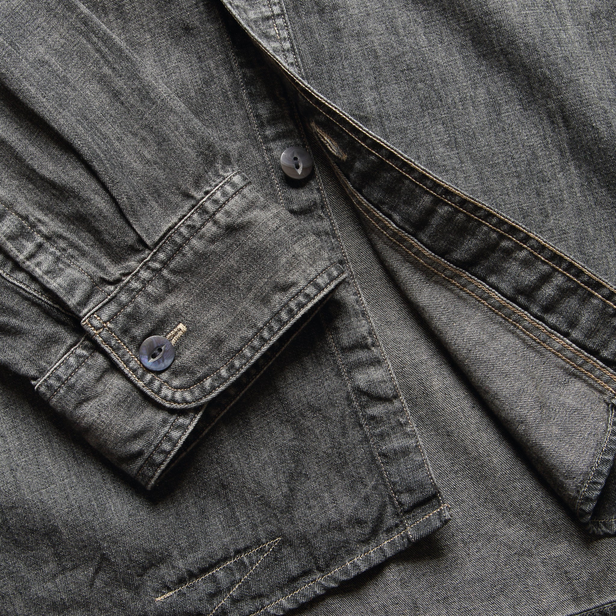 Denim Workshirt - Black - Image 5