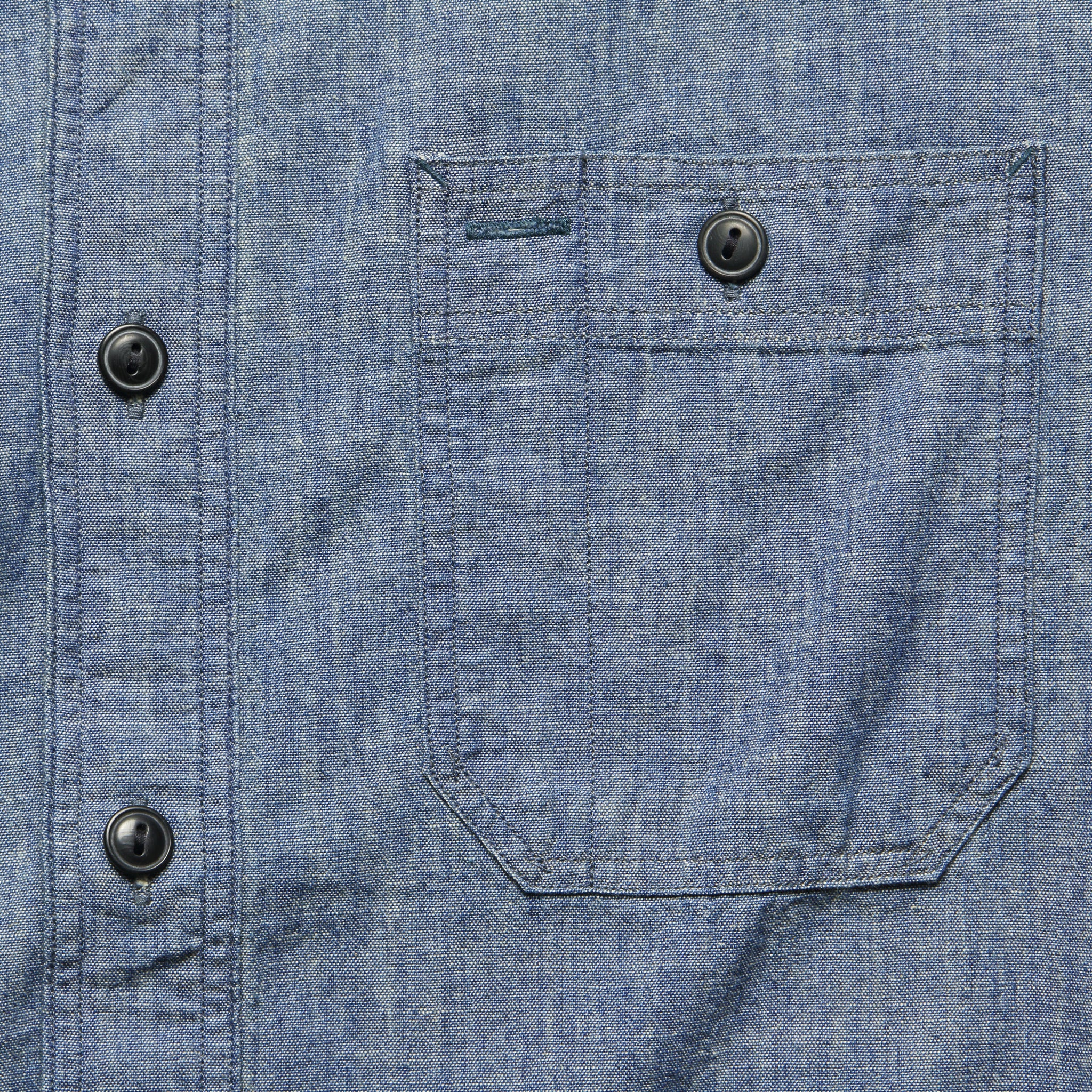 Indigo Chambray Workshirt - Rinse - Image 3