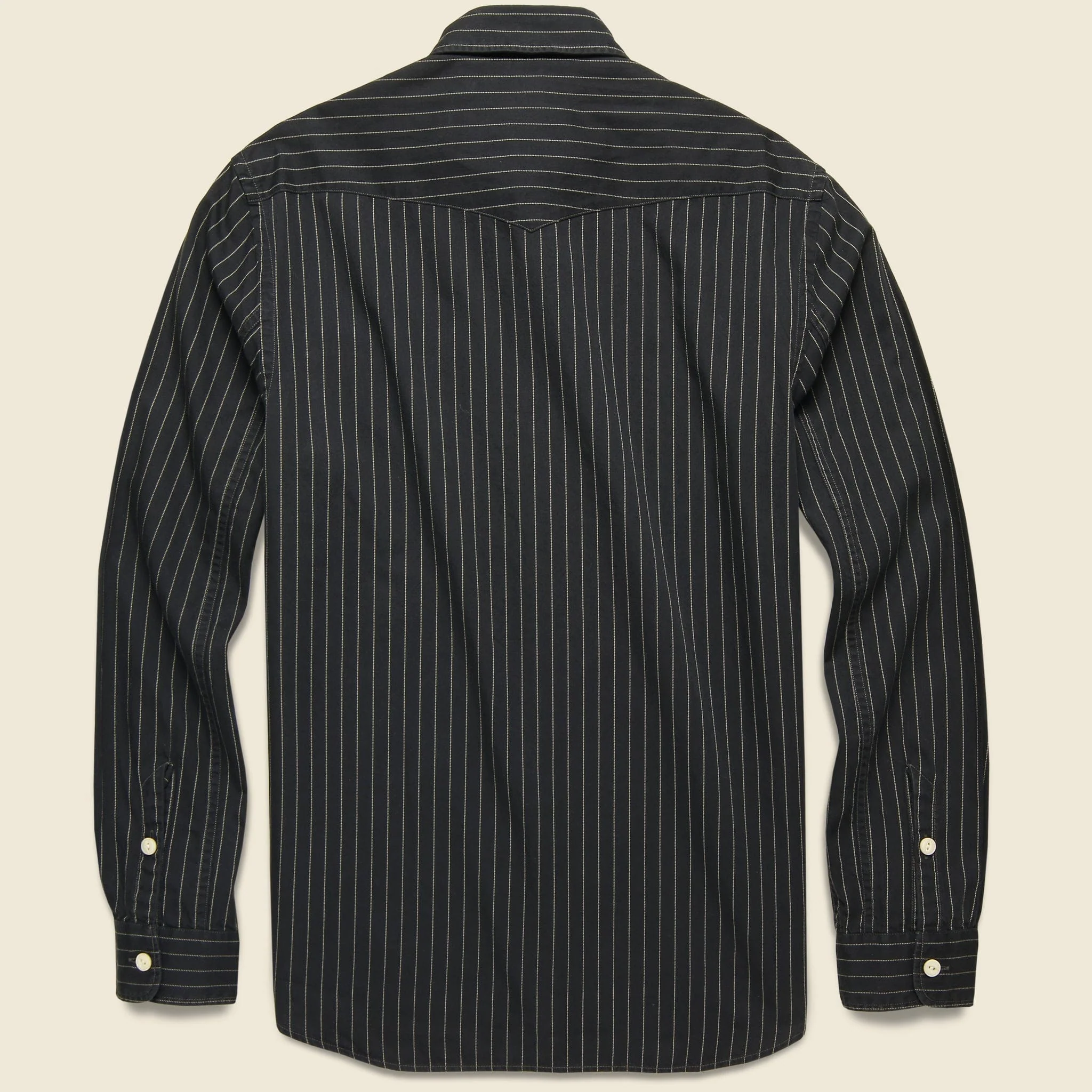 Striped Twill Workshirt - Sulphur Black - Image 2
