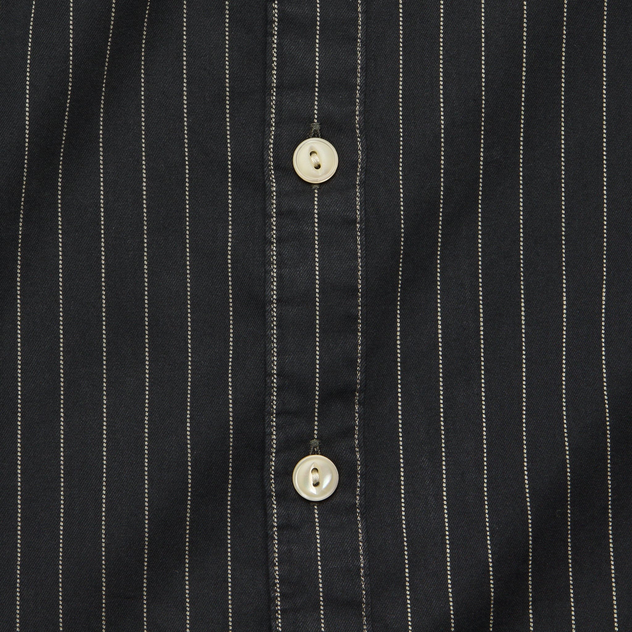 Striped Twill Workshirt - Sulphur Black - Image 3