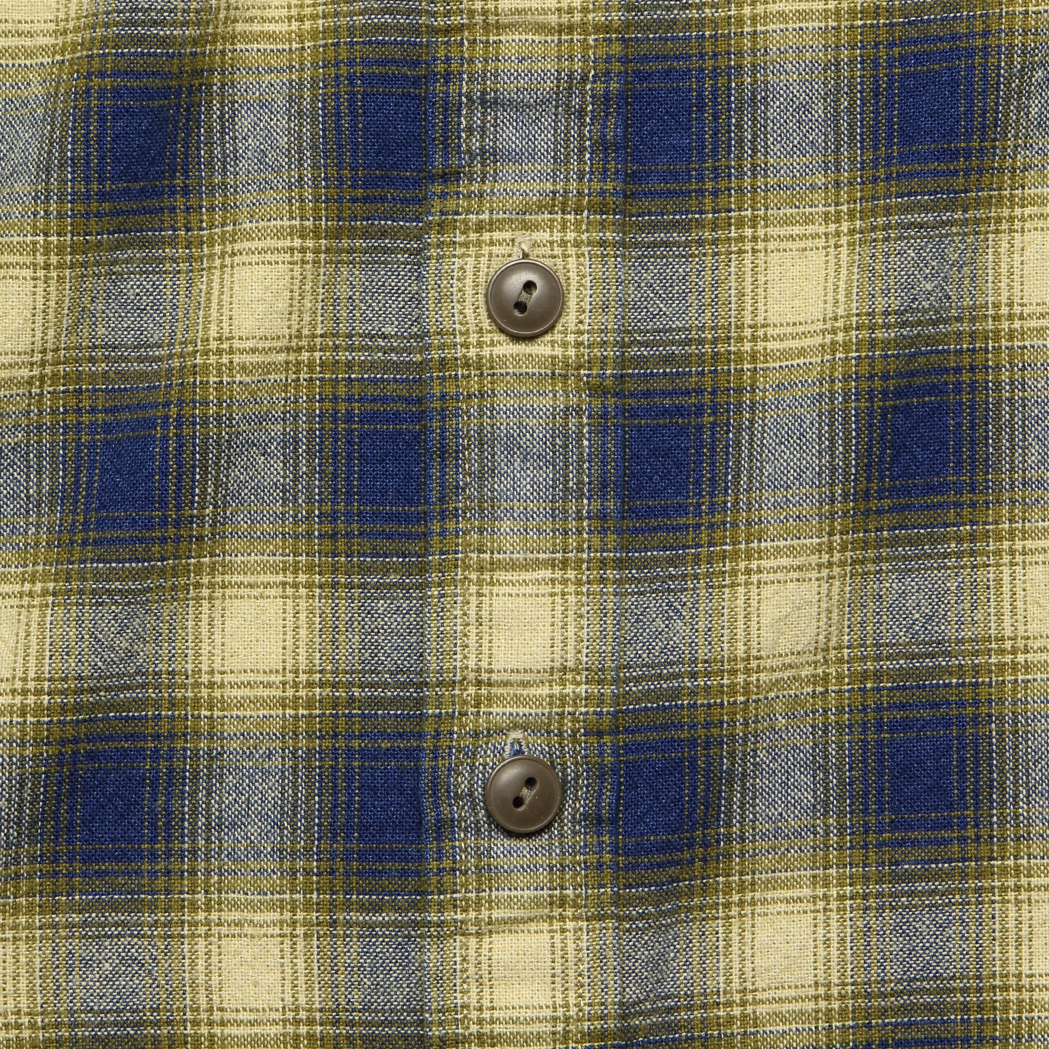 Plaid Brushed Workshirt - Indigo/Cream - Image 3