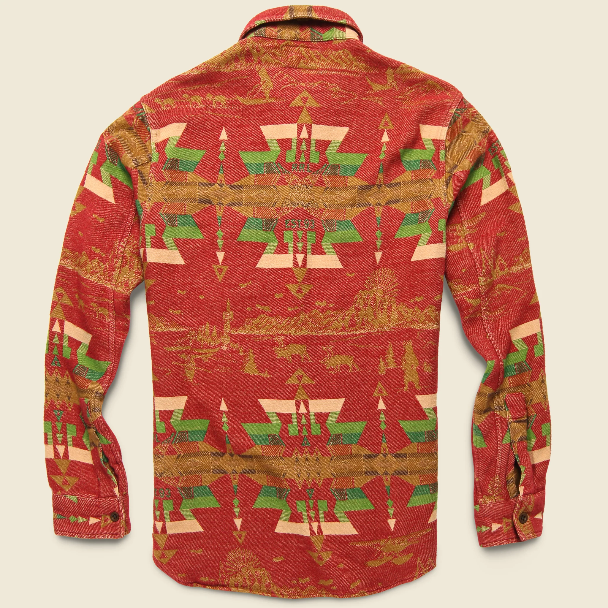 Lights Trade Blanket CPO Shirt - Red/Tan - Image 2