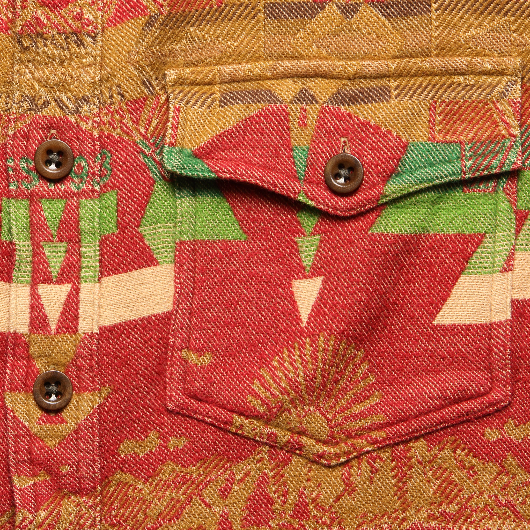 Lights Trade Blanket CPO Shirt - Red/Tan - Image 3