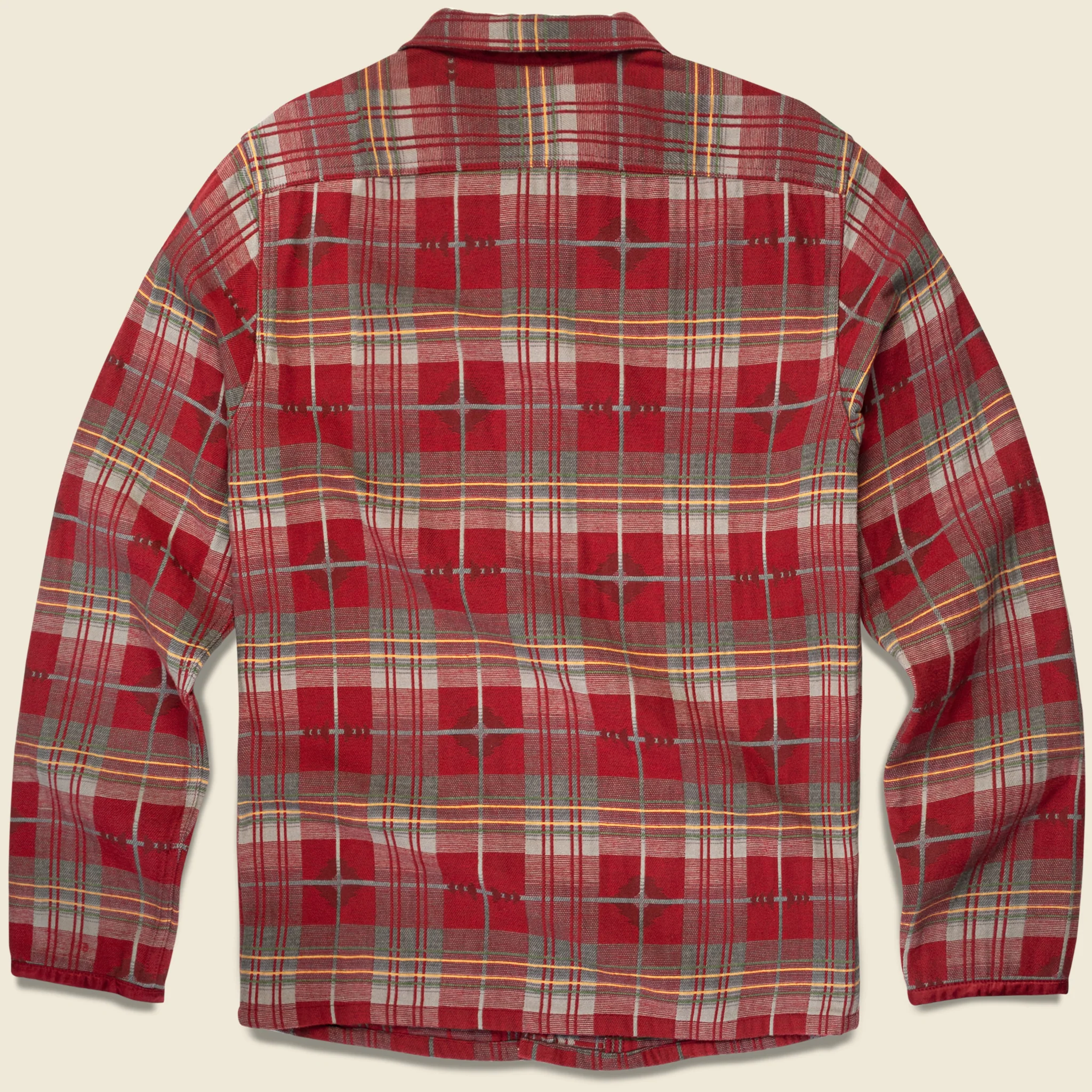 Jacquard Workshirt - Red - Image 2