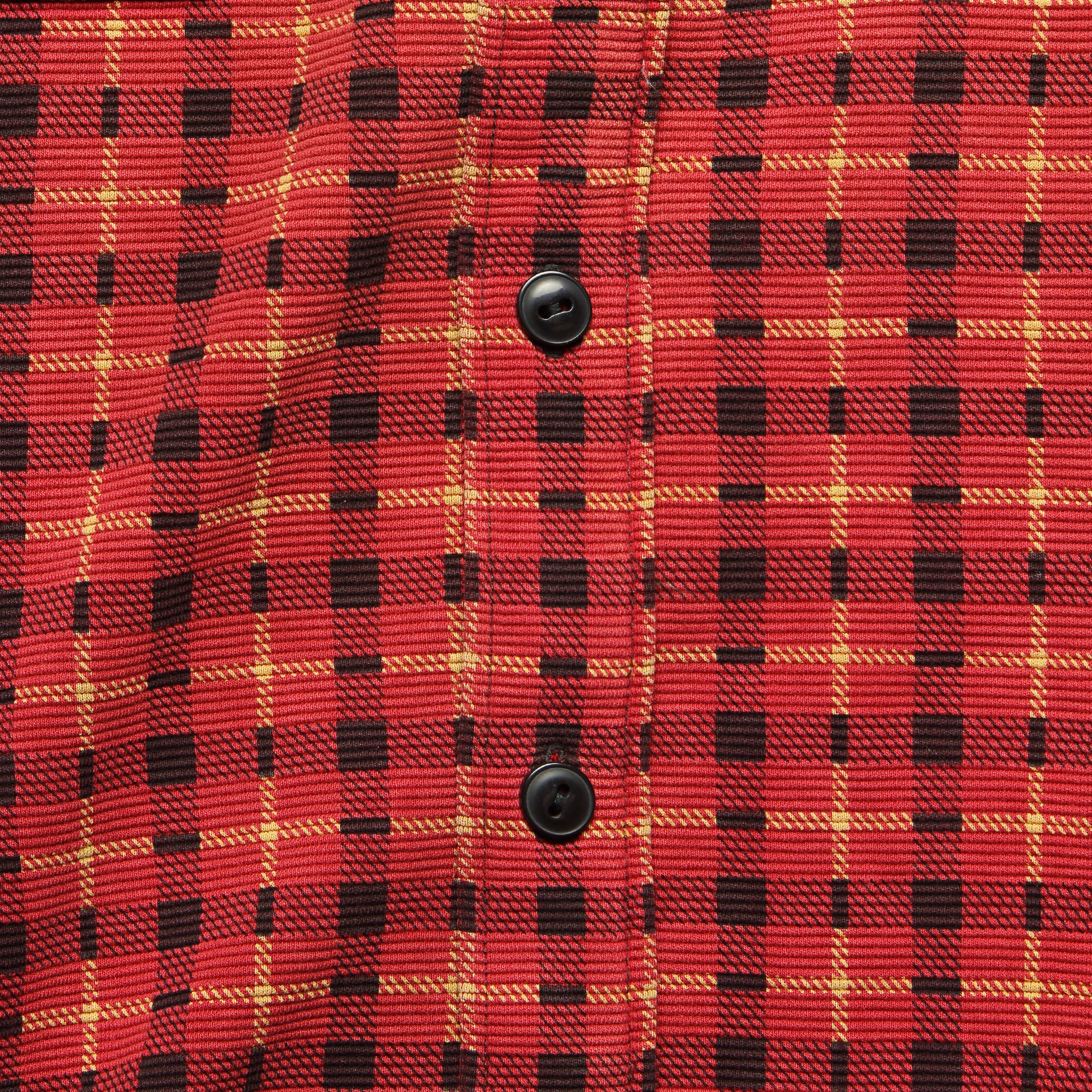 Ottoman Knit Workshirt - Red/Gold/Black Plaid - Image 3