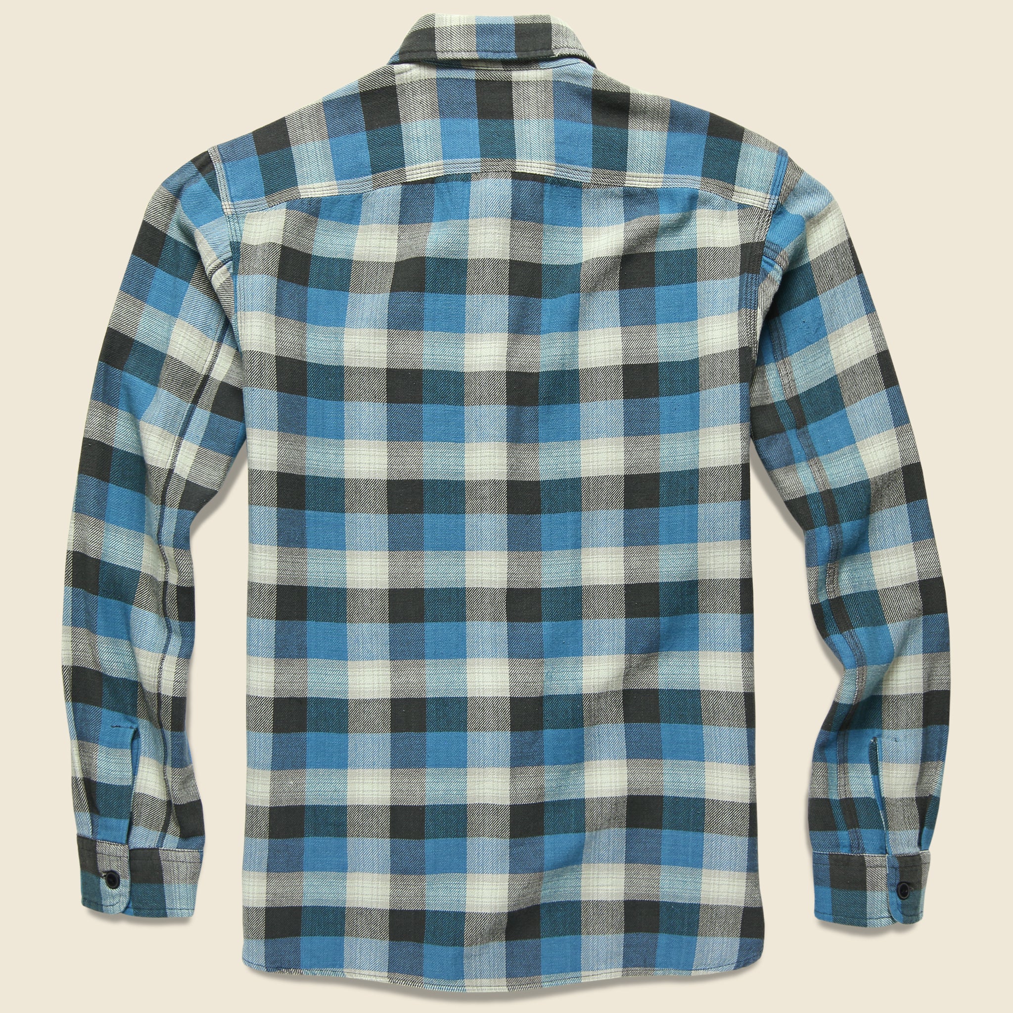 Plaid Twill Workshirt - Sulphur Black/Blue - Image 2