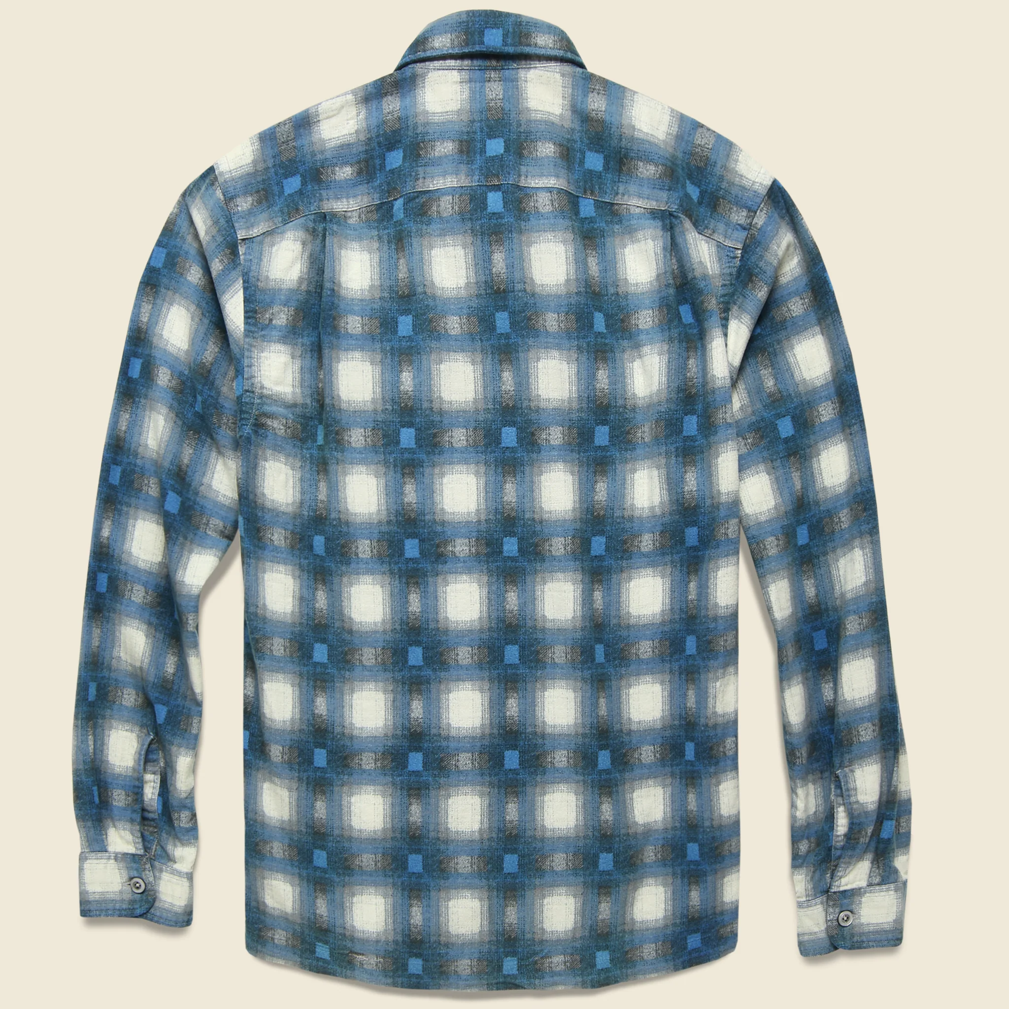 Brooks Camp Shirt - Blue/Cream - Image 2